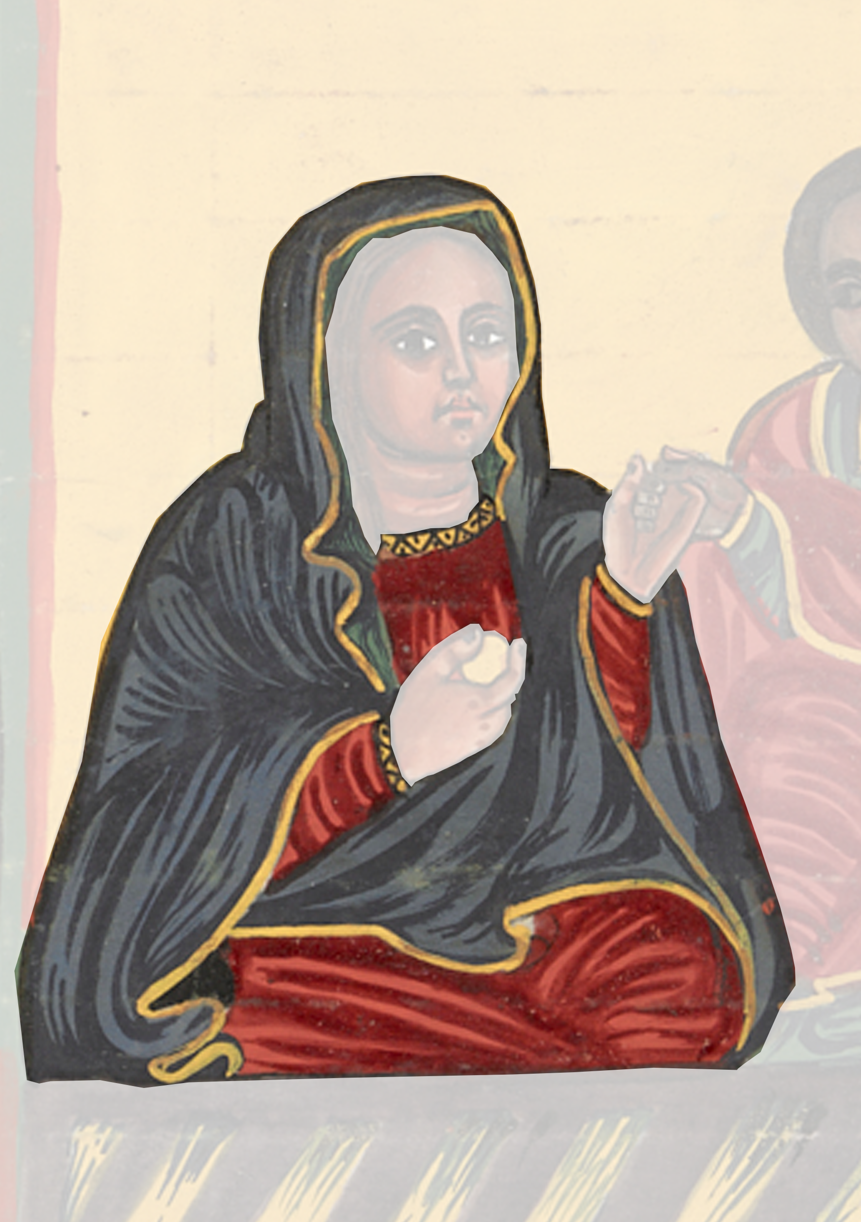 Painting Of A Woman Sitting On A Bench