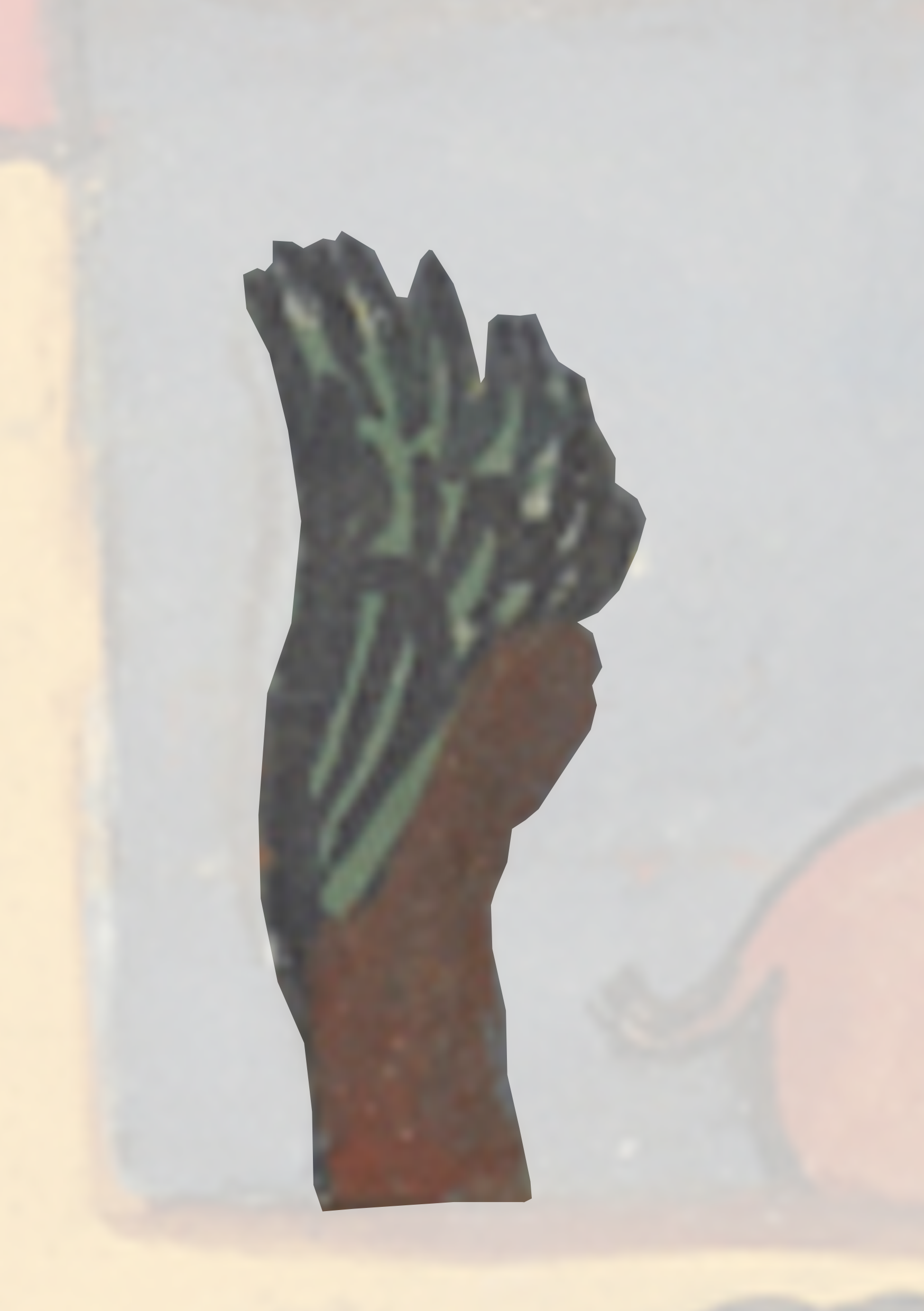 Hand Is Shown In The Middle Of A Painting