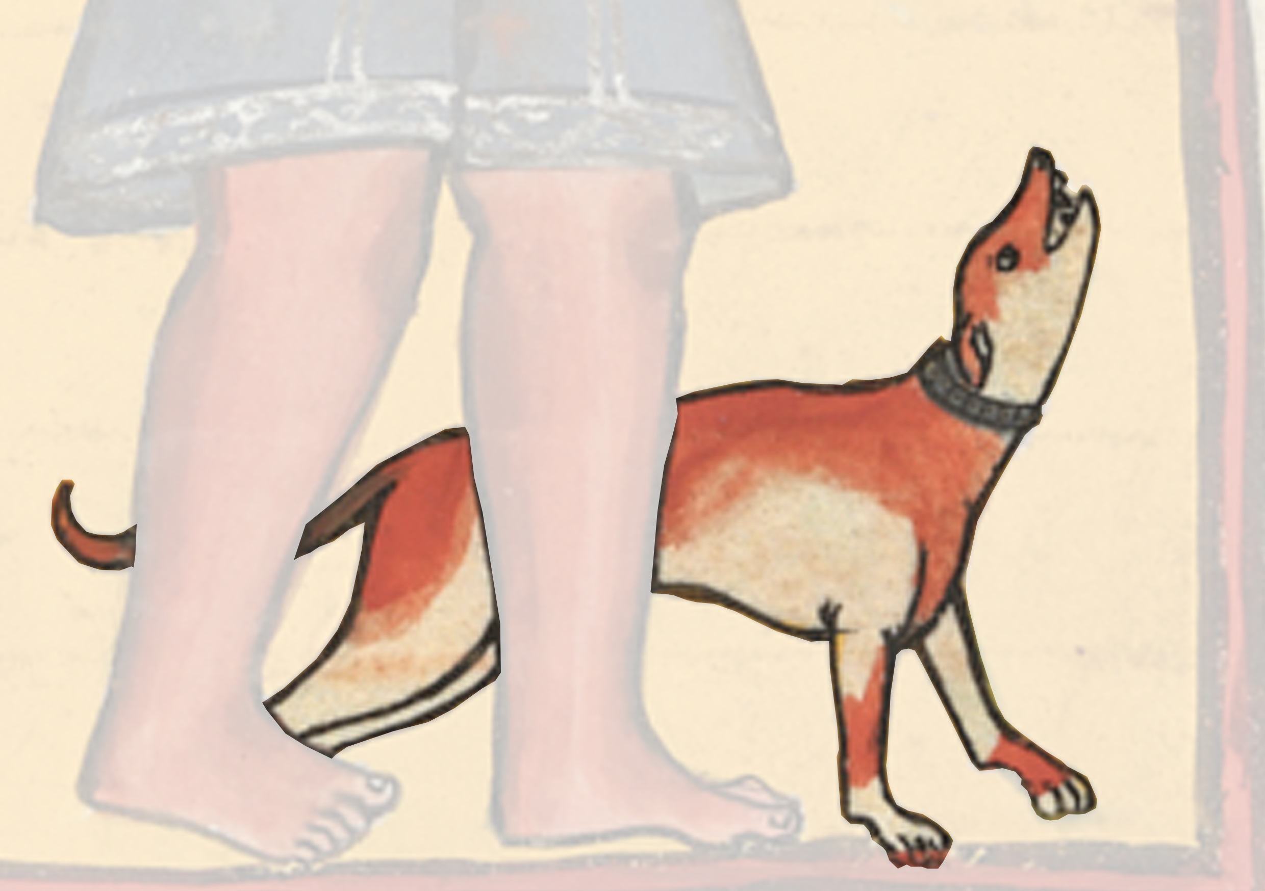 Dog Is Standing Next To A Woman