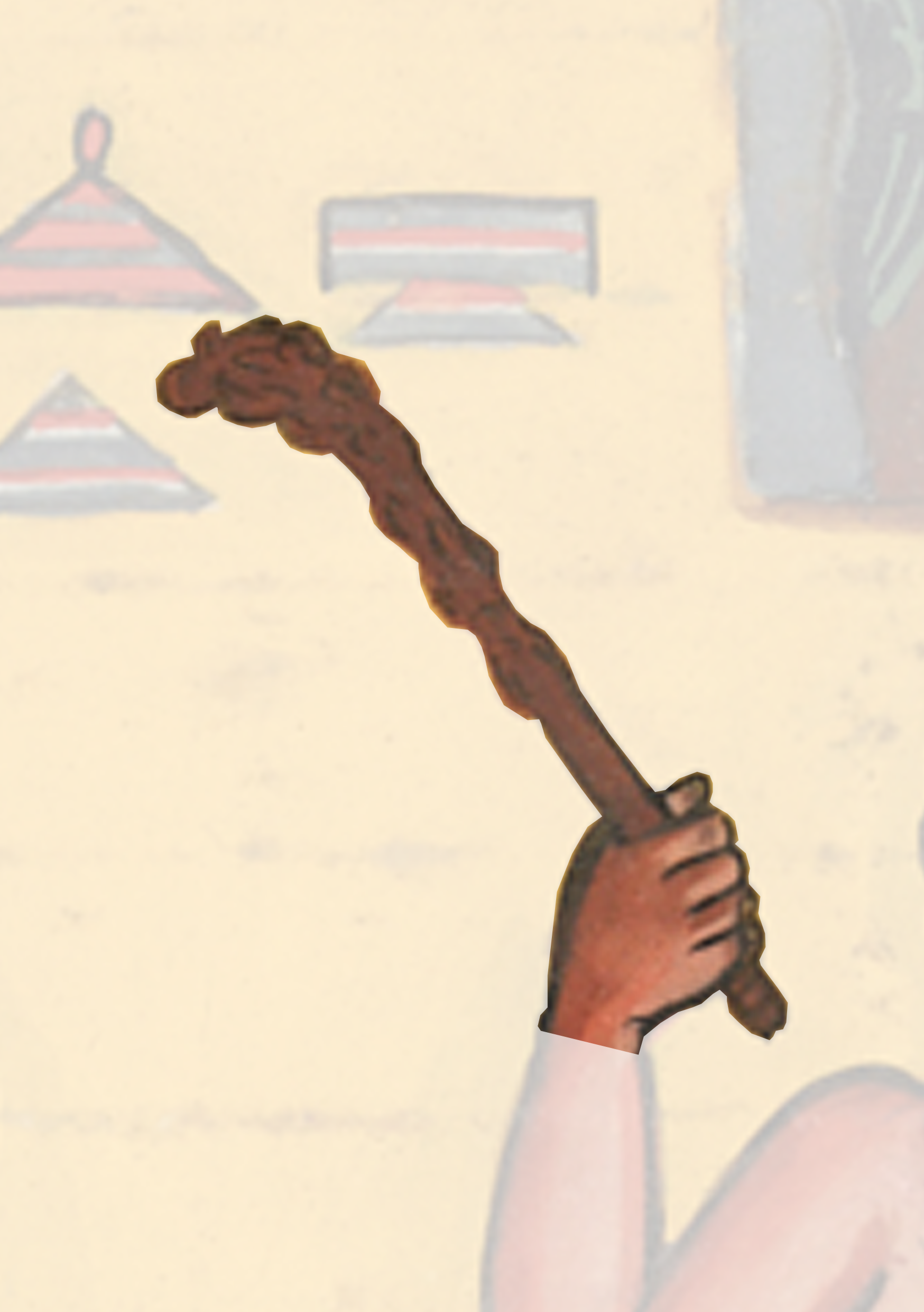 Man Holding A Large Stick