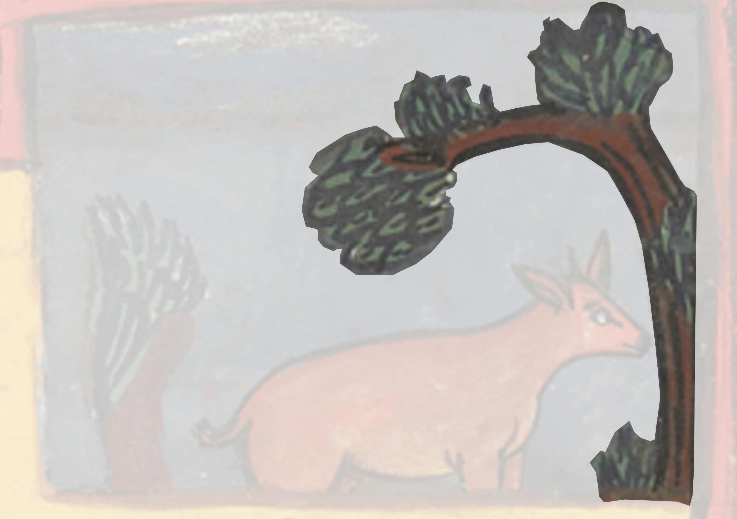 Painting Of A Deer And A Plant