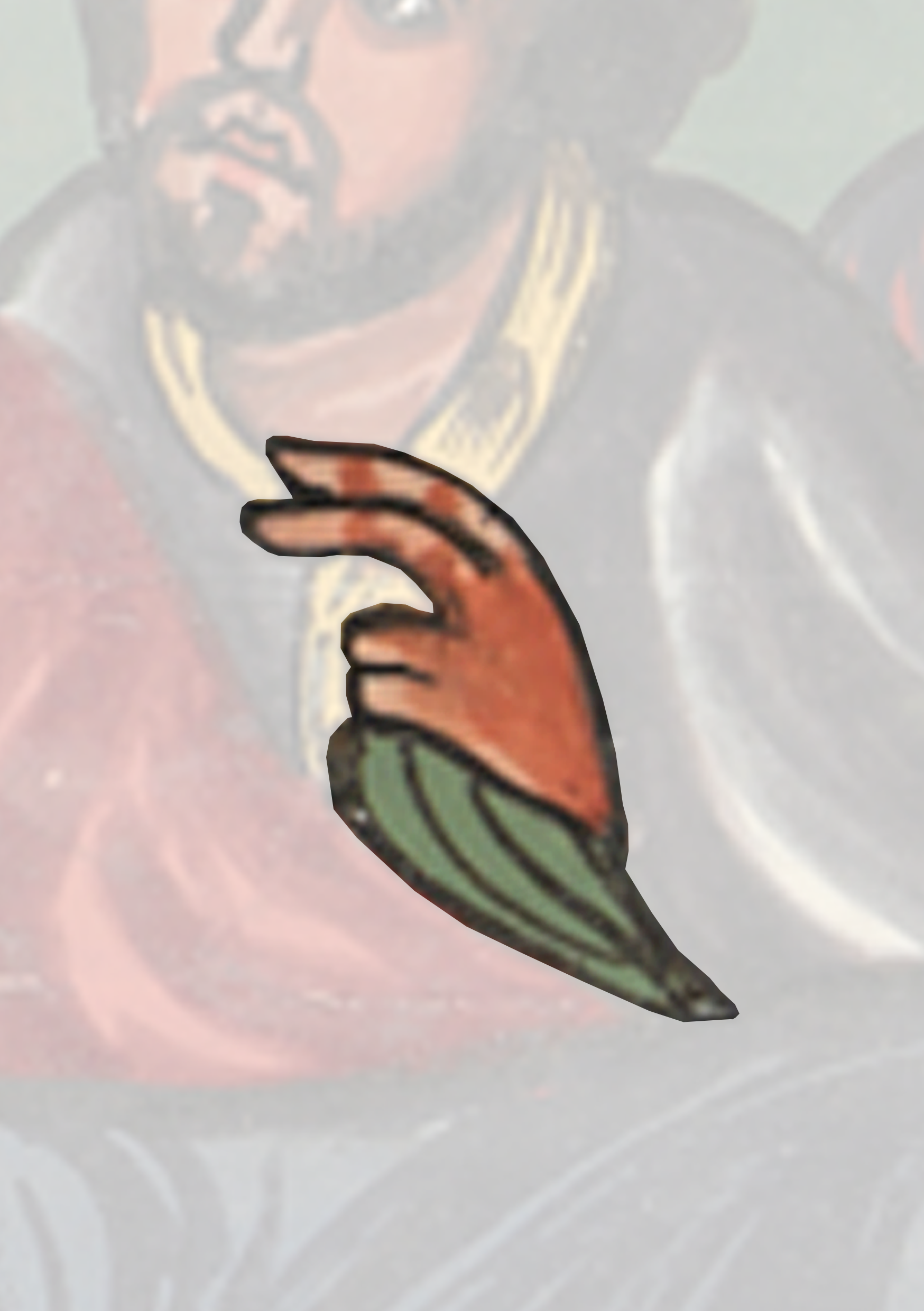 Painting Of A Man With A Hat And A Red Shirt