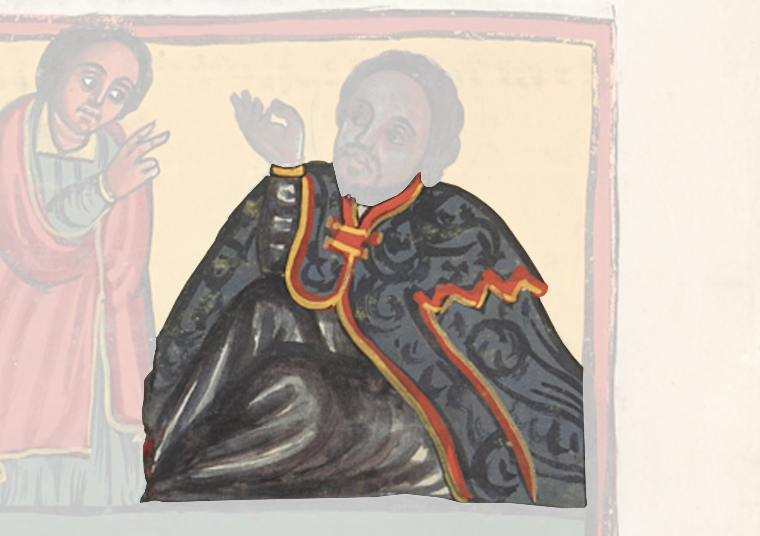 Painting Of A Man In A Black Robe