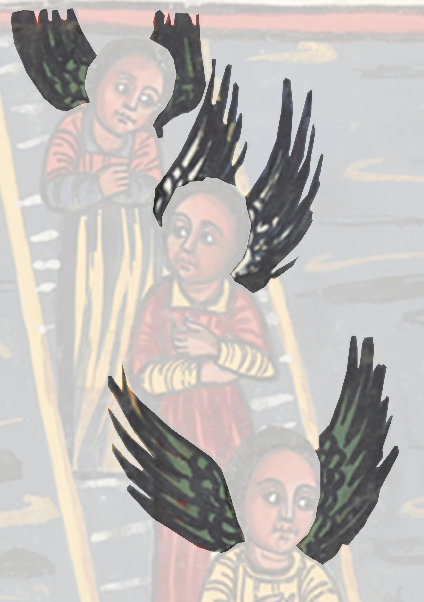 Painting Of Two Angels With Wings