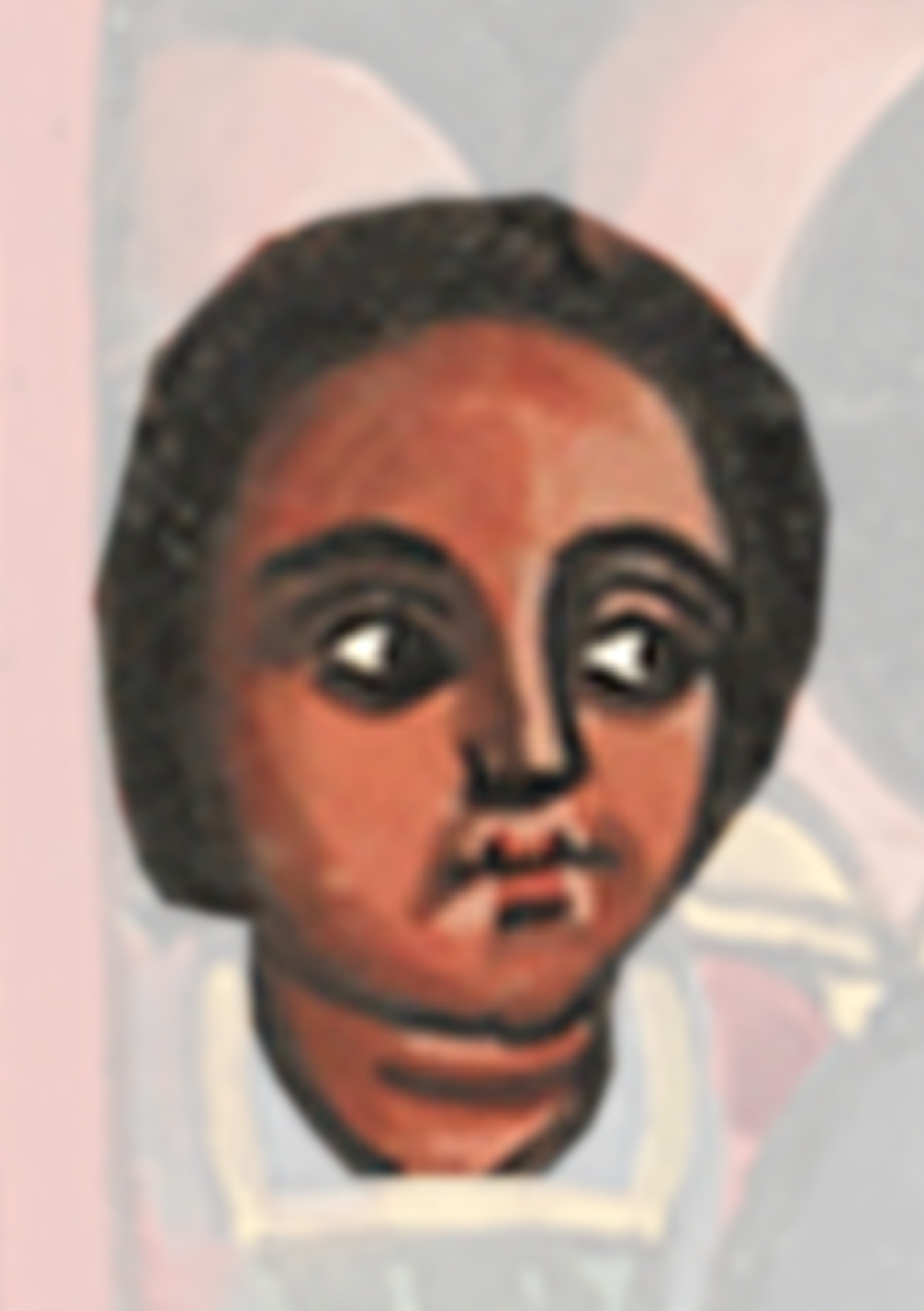 Painting Of A Young Boy With A Black Face
