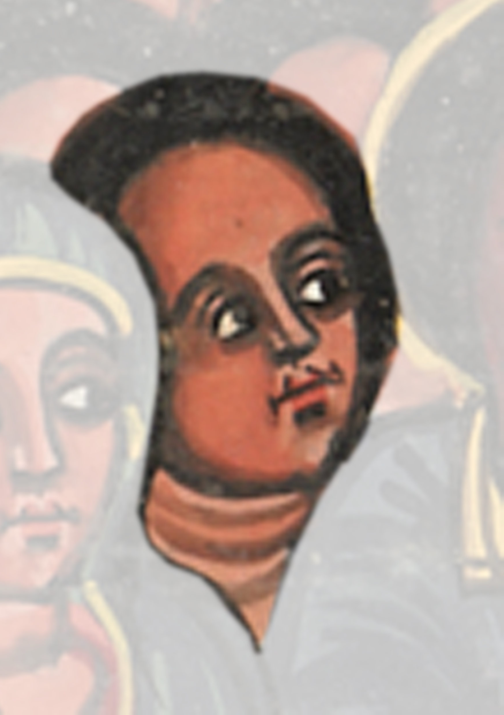 Painting Of A Woman With A Man In The Background