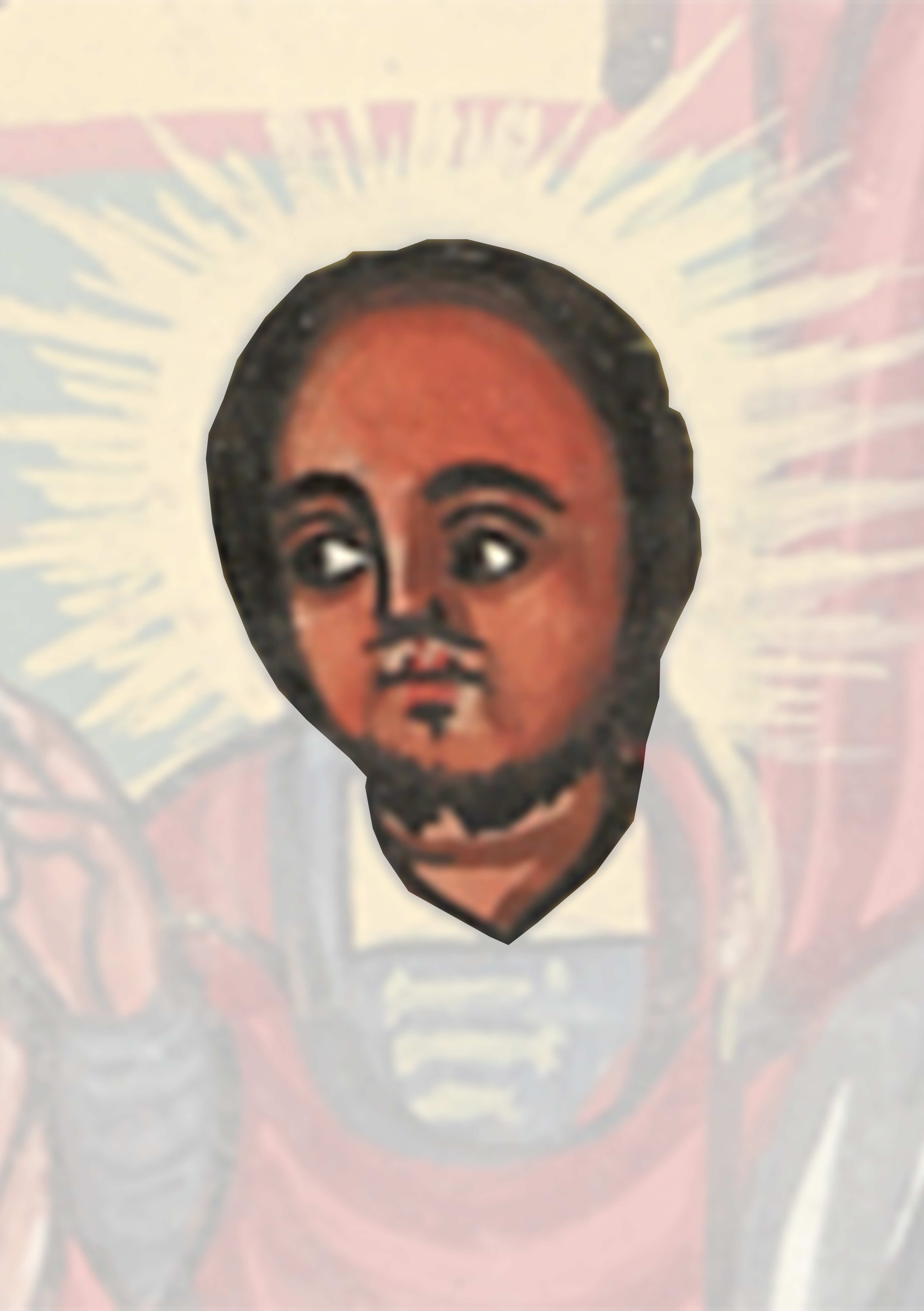 Painting Of Jesus With A Halo