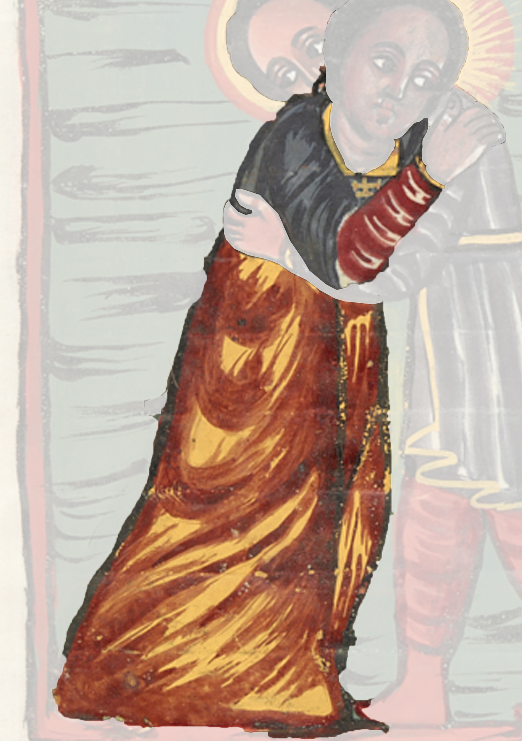 Painting Of A Person Holding A Knife