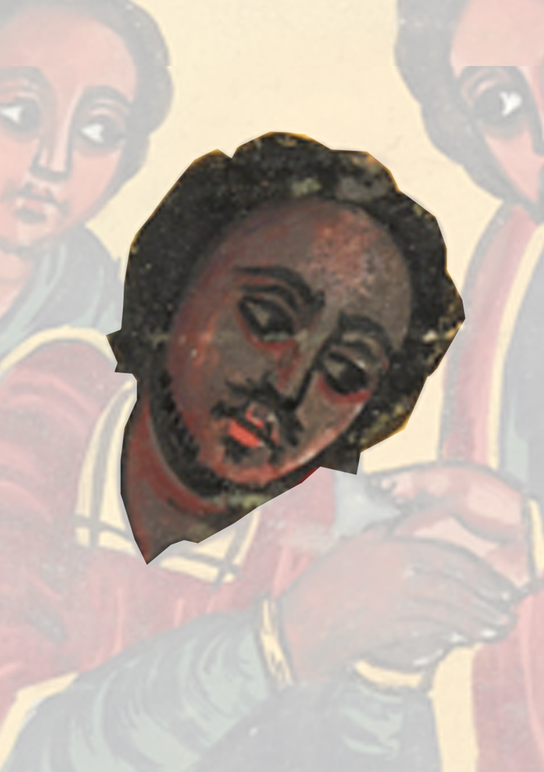Painting Of A Woman With A Man In The Background