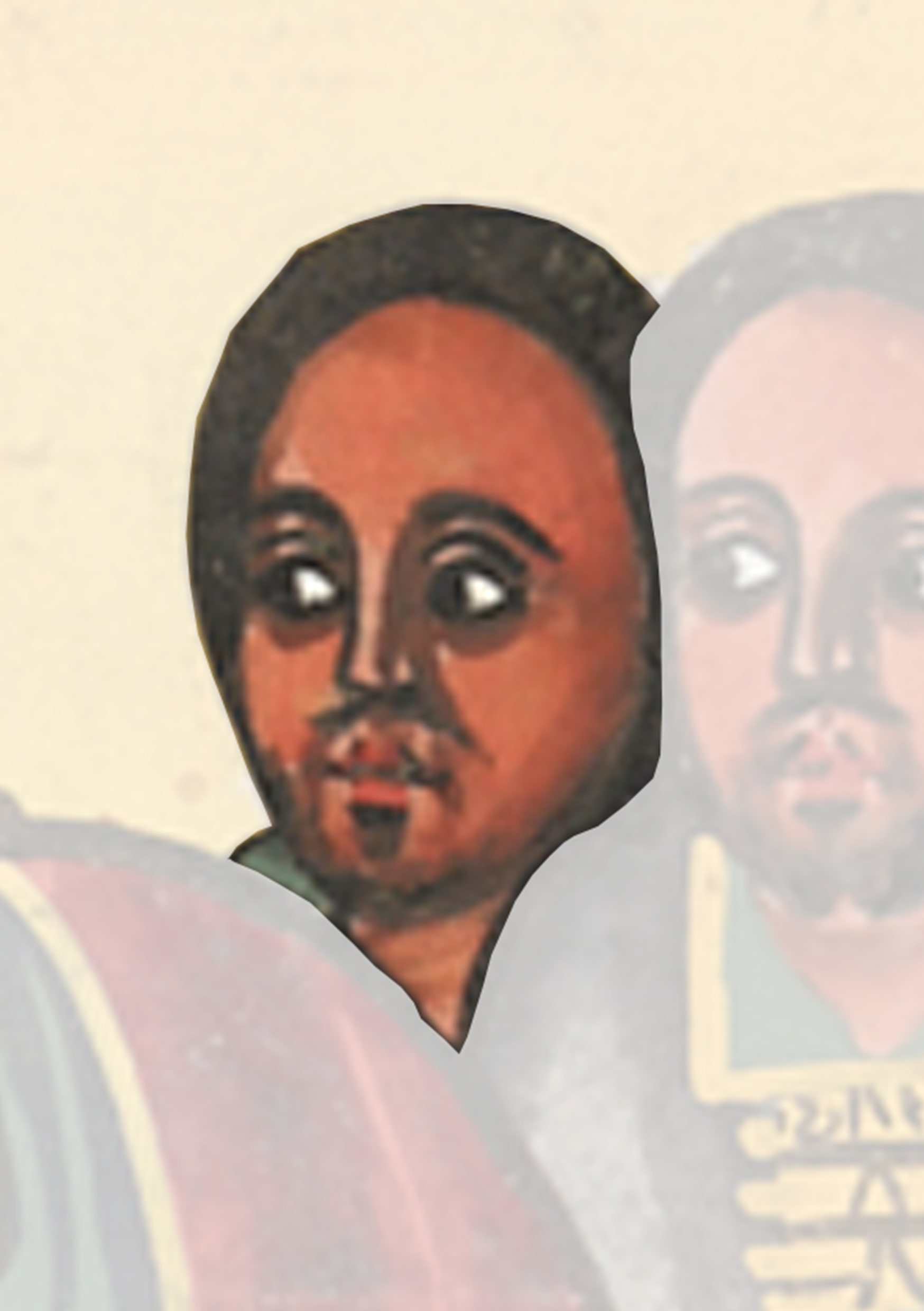 Painting Of Two People With One Looking At The Camera
