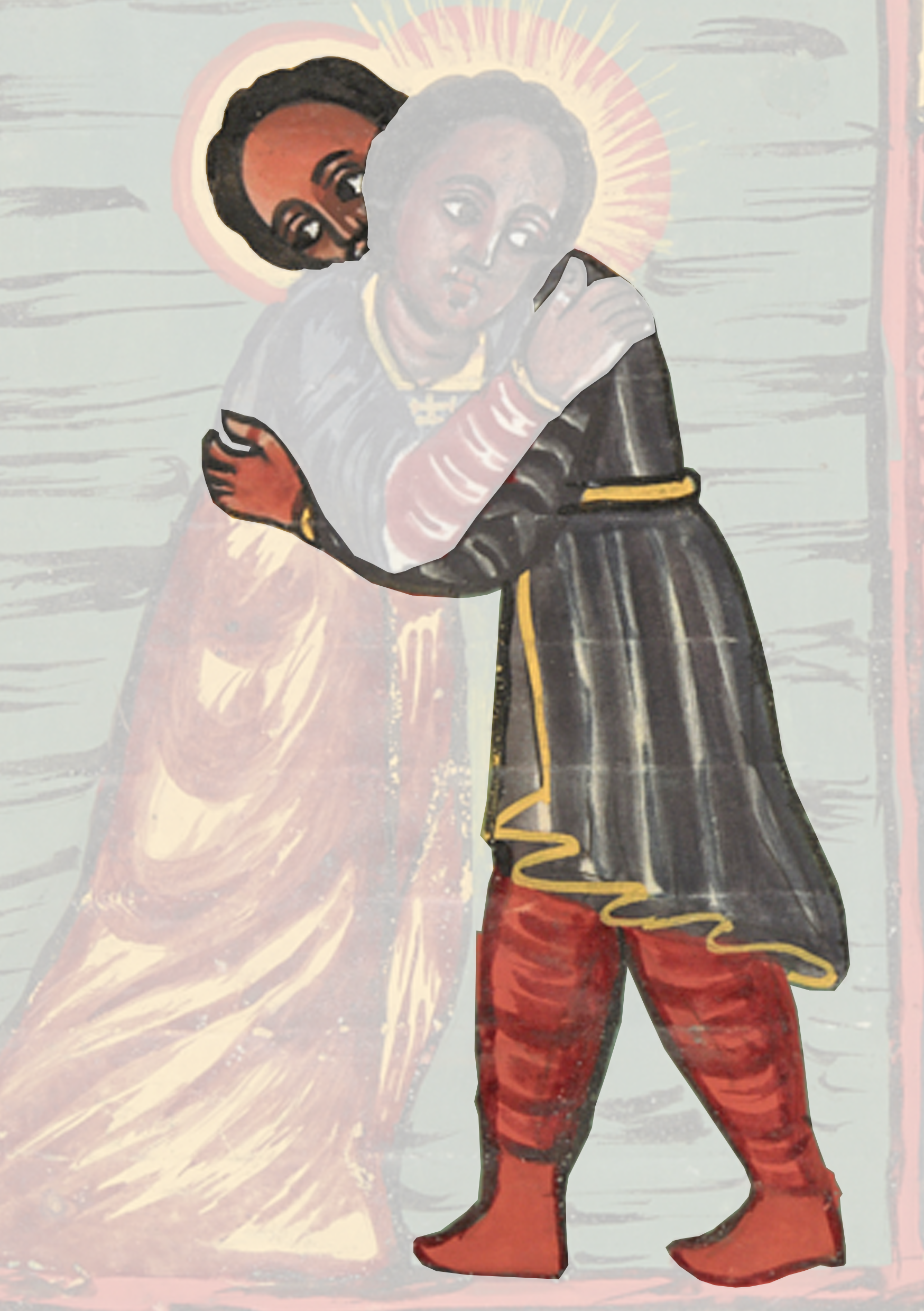 Painting Of A Man And Woman Hugging