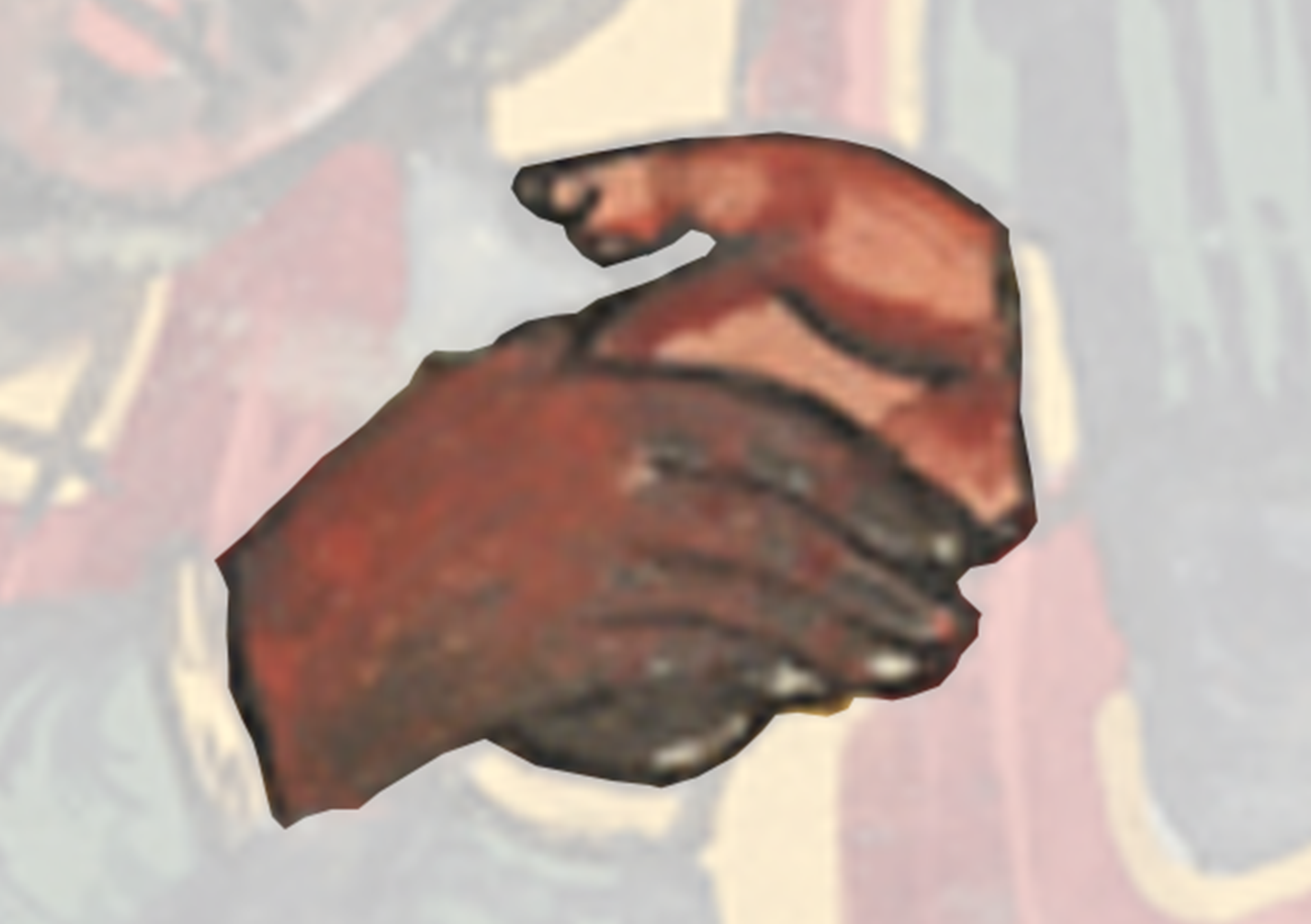 Piece Of A Piece Of Wood With A Red And Yellow Background