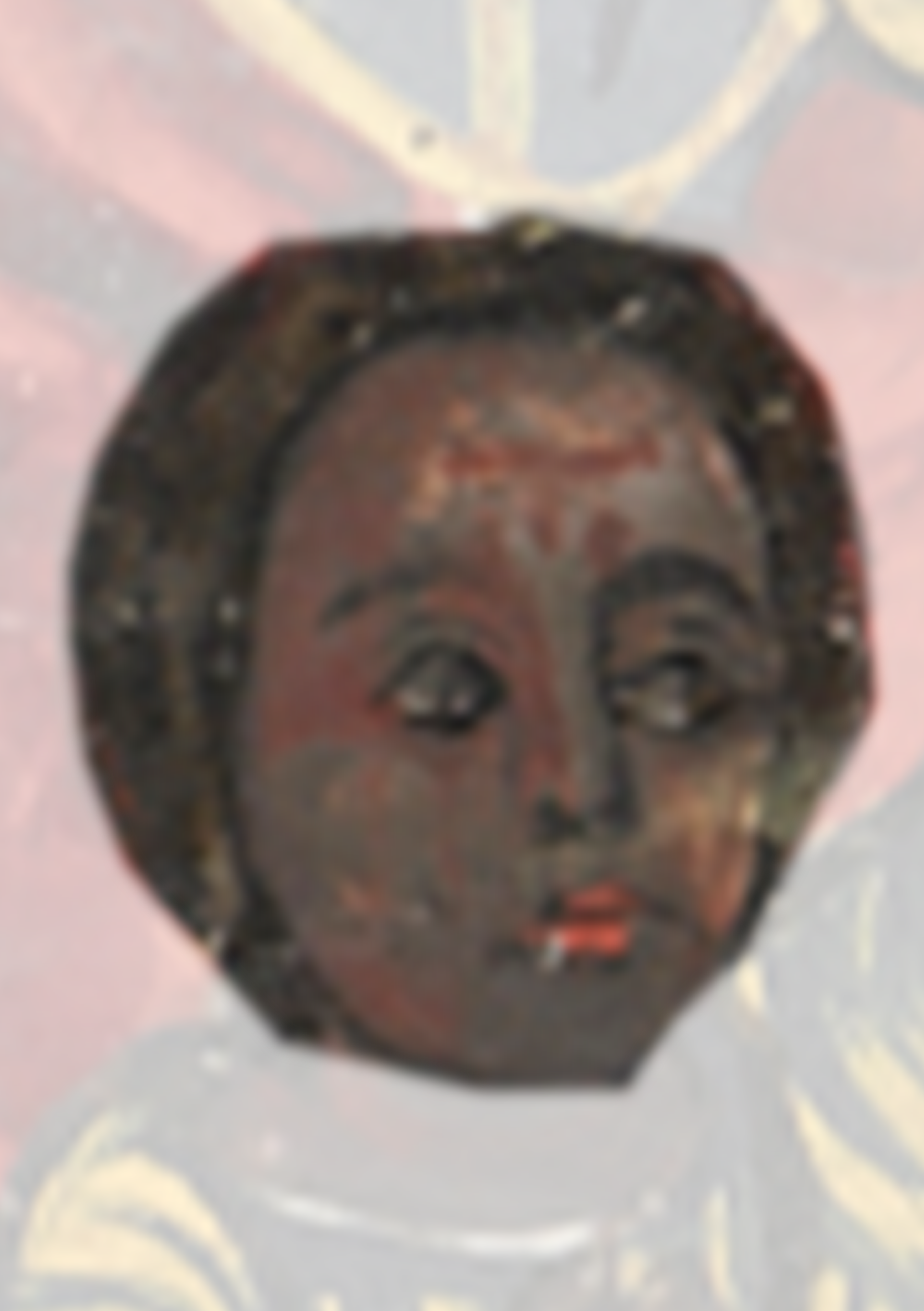 Painting Of A Woman With A Red Background