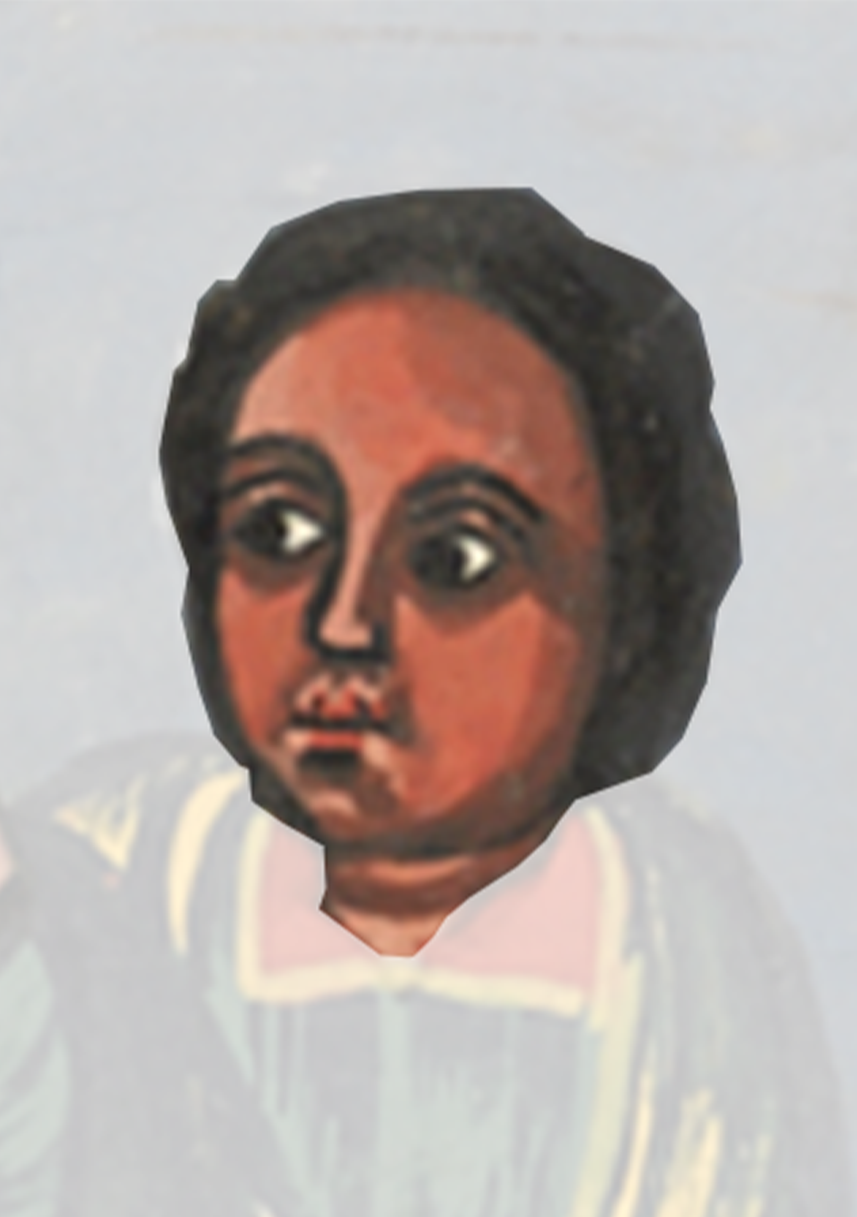 Painting Of A Woman With A Black Hair