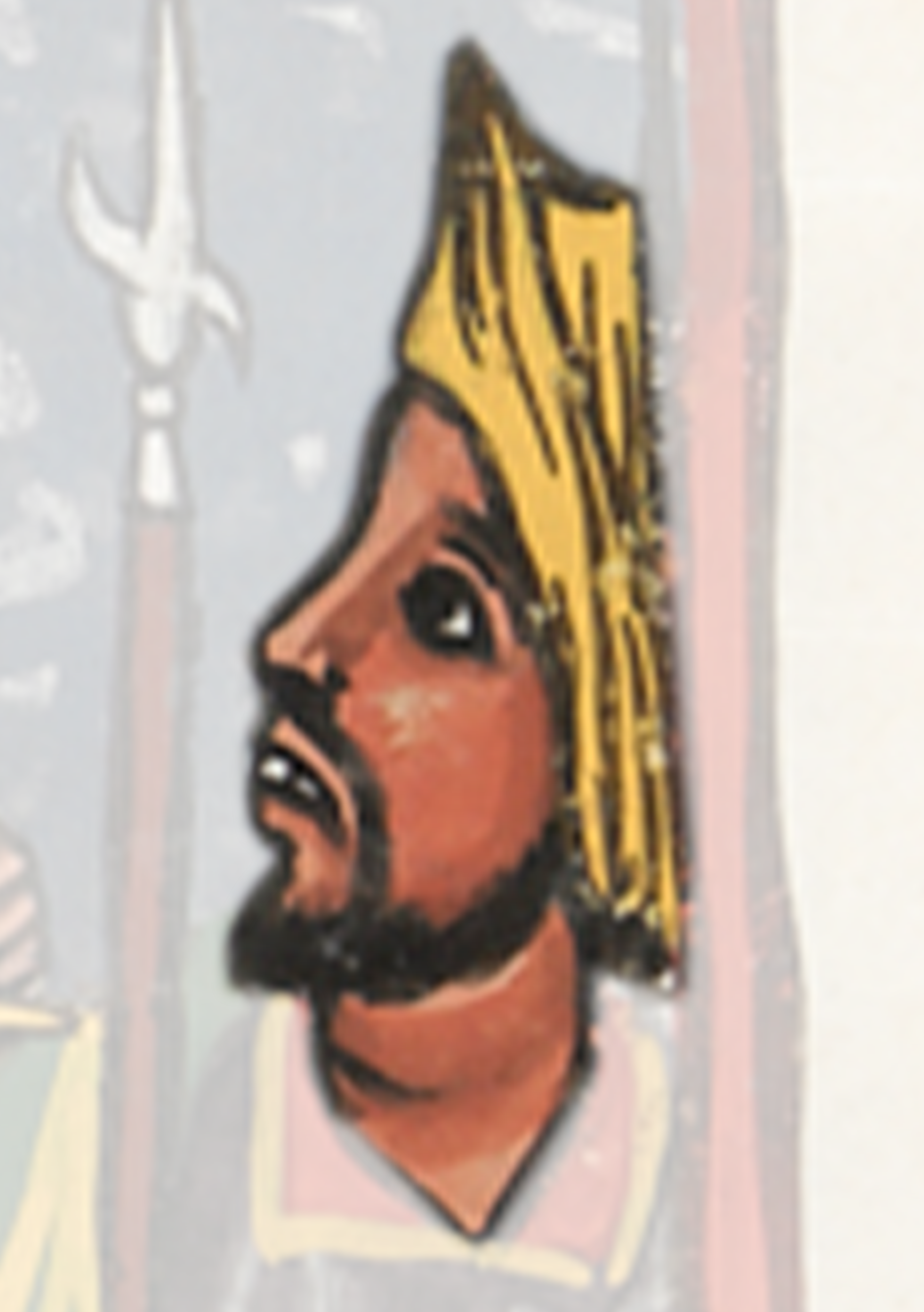 Painting Of A Man With A Beard And A Bird