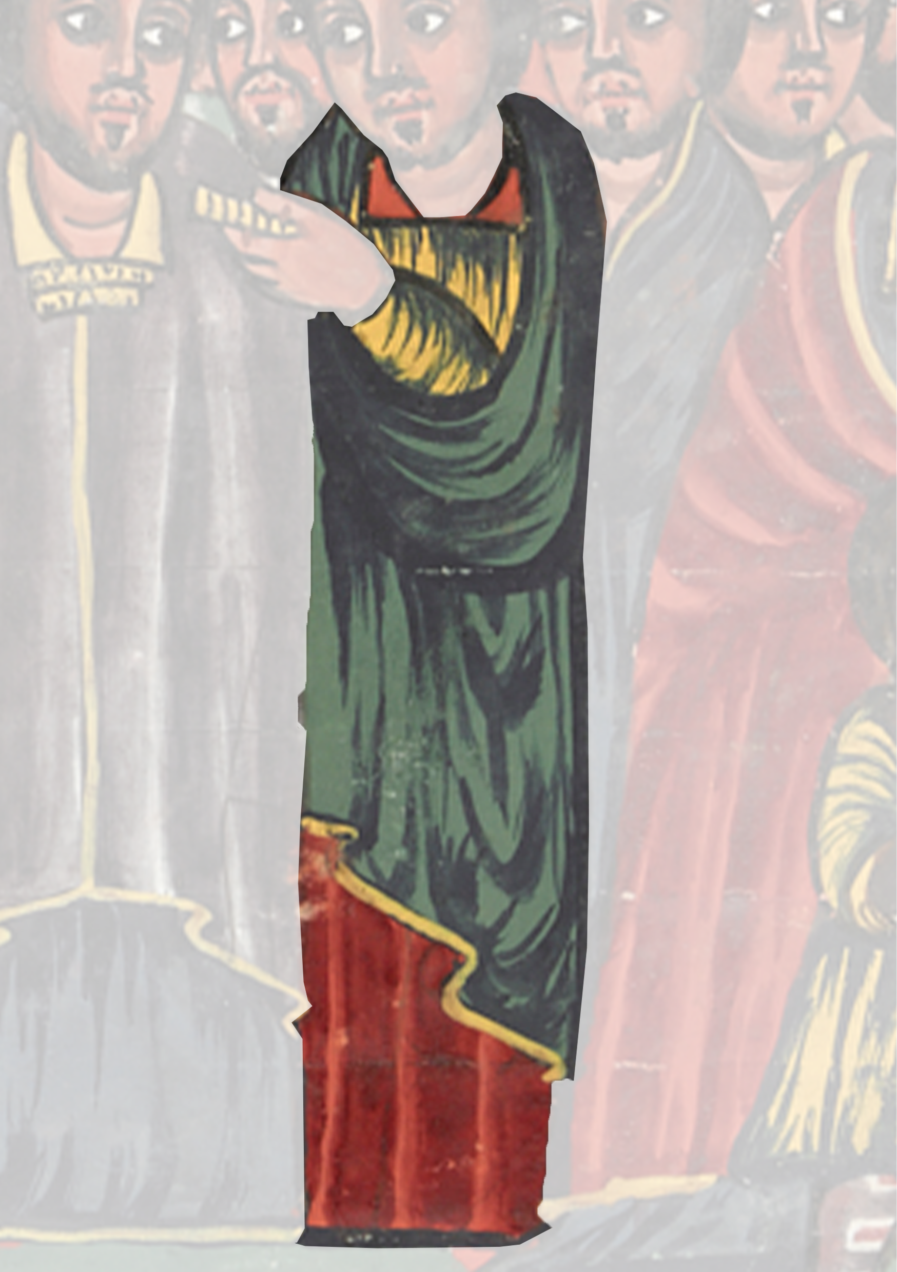Painting Of A Woman Pointing At A Group Of People