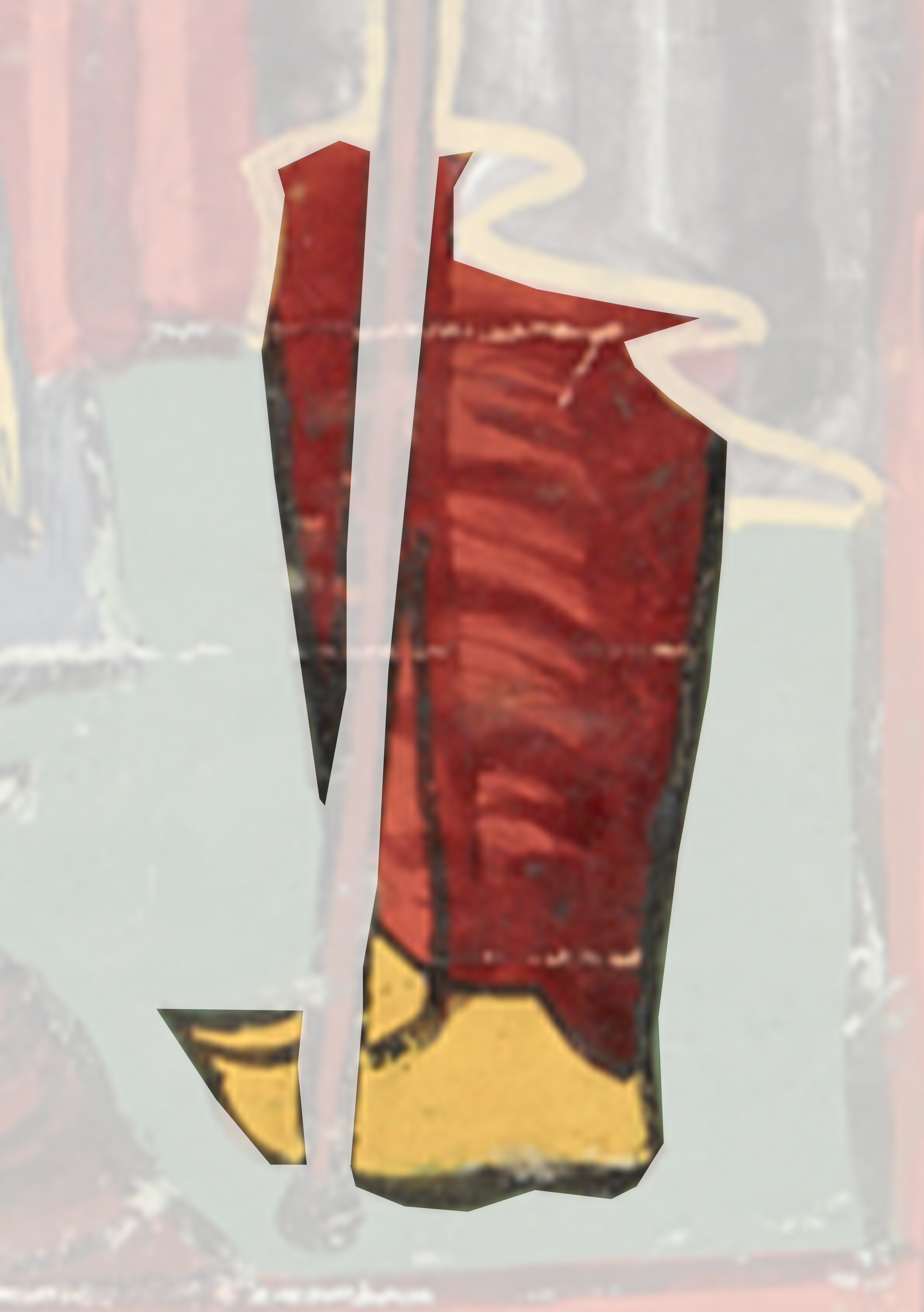 Painting With A Red And Yellow Design