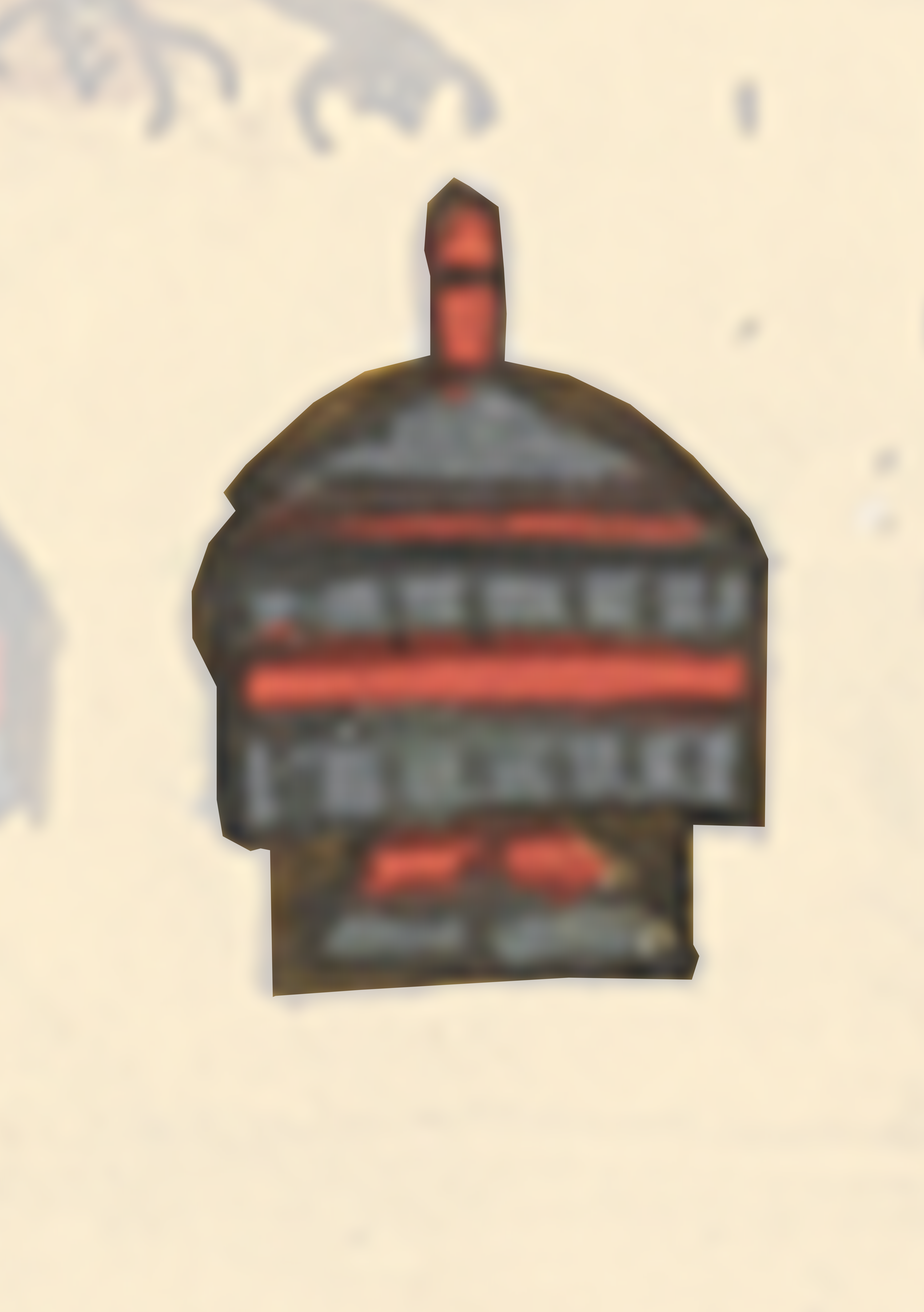Map With A Red And Black Building