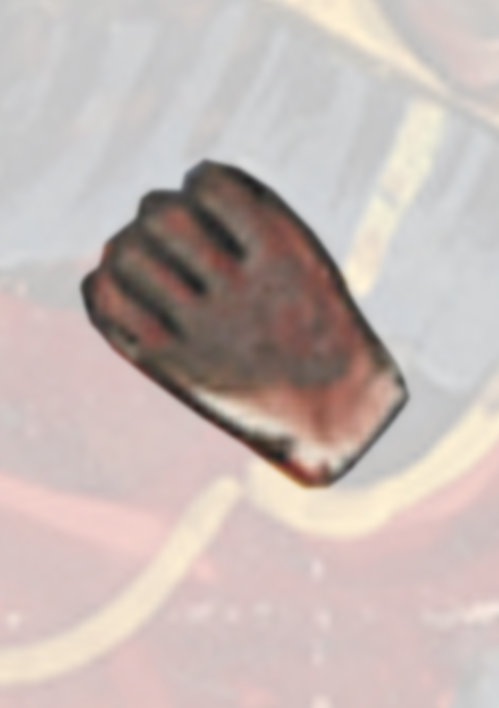 Rock In The Water With A Red And Yellow Background