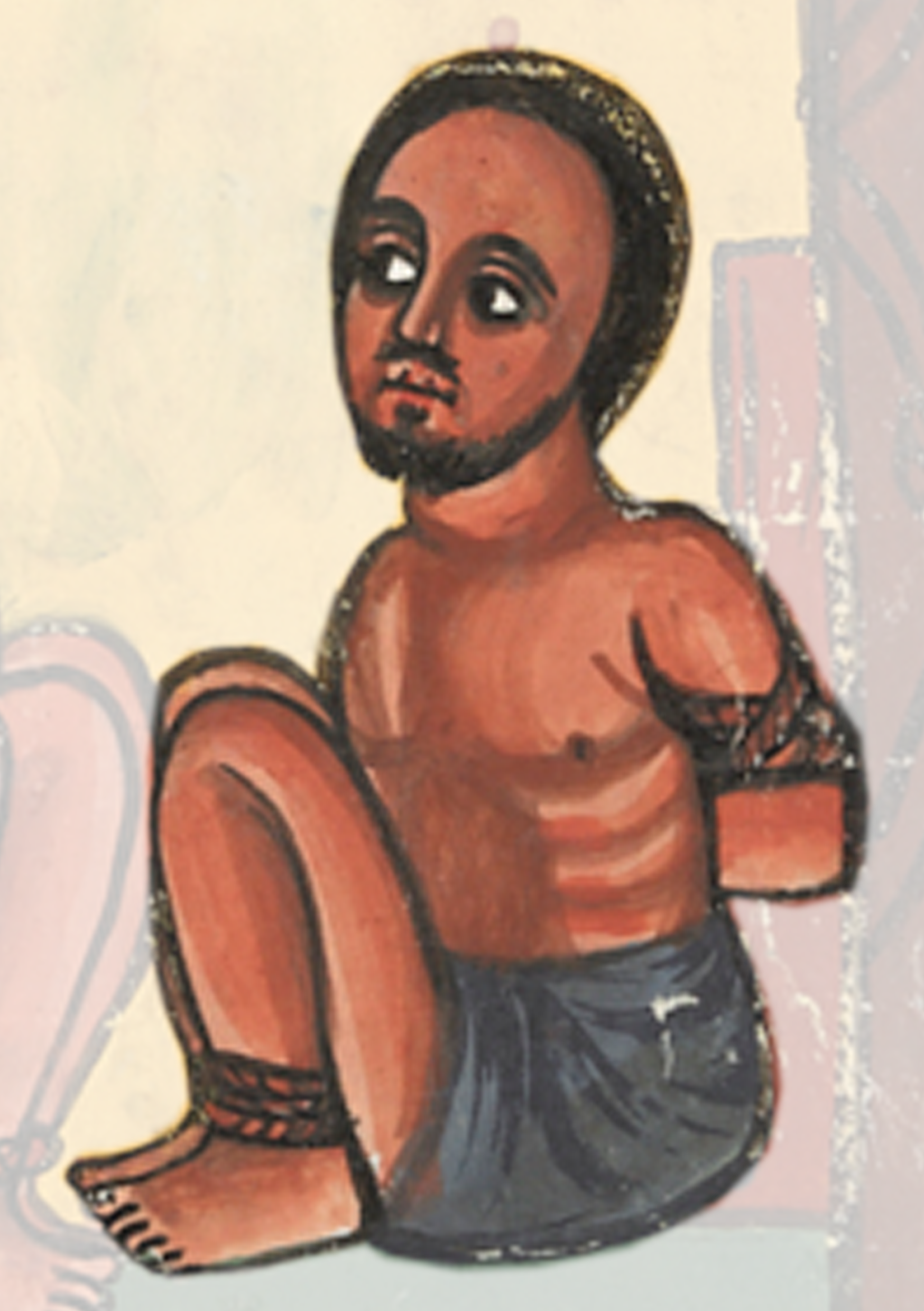 Painting Of A Man Sitting On The Ground