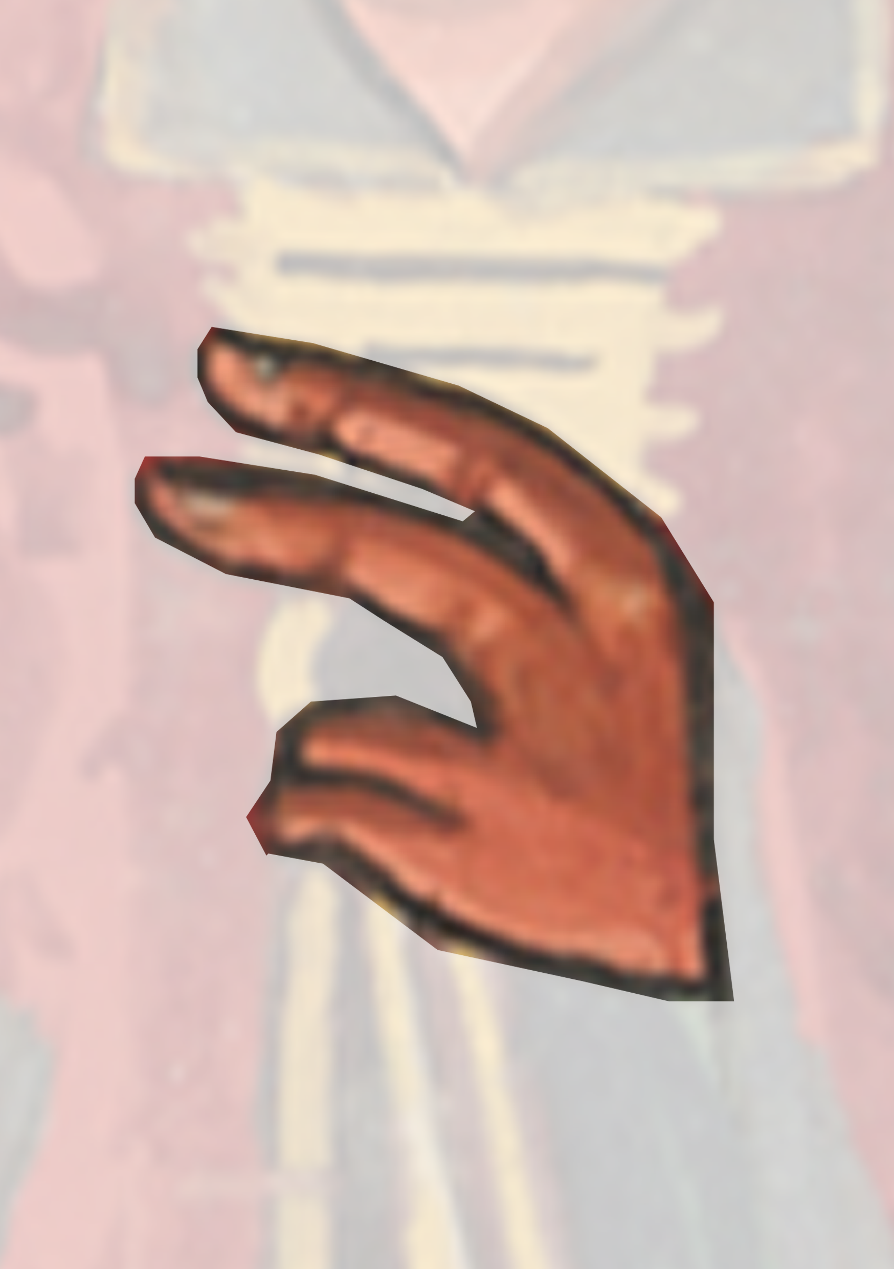 Hand Is Shown In The Middle Of A Painting