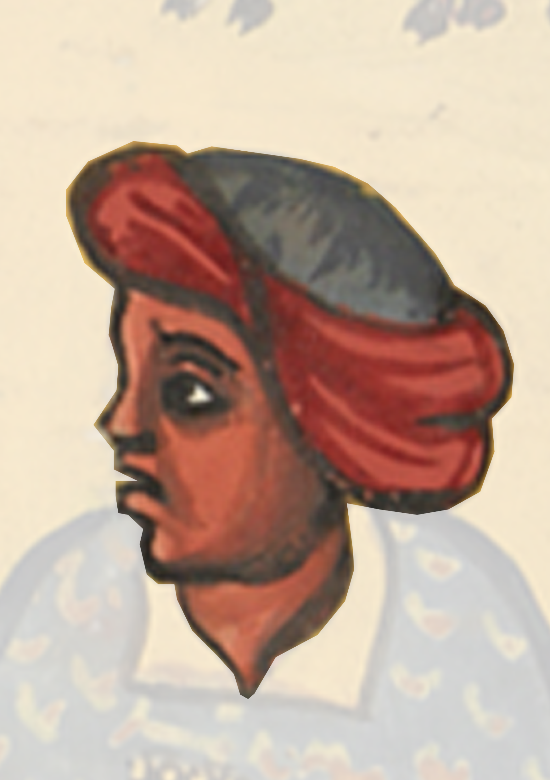 Painting Of A Woman With A Red Hat
