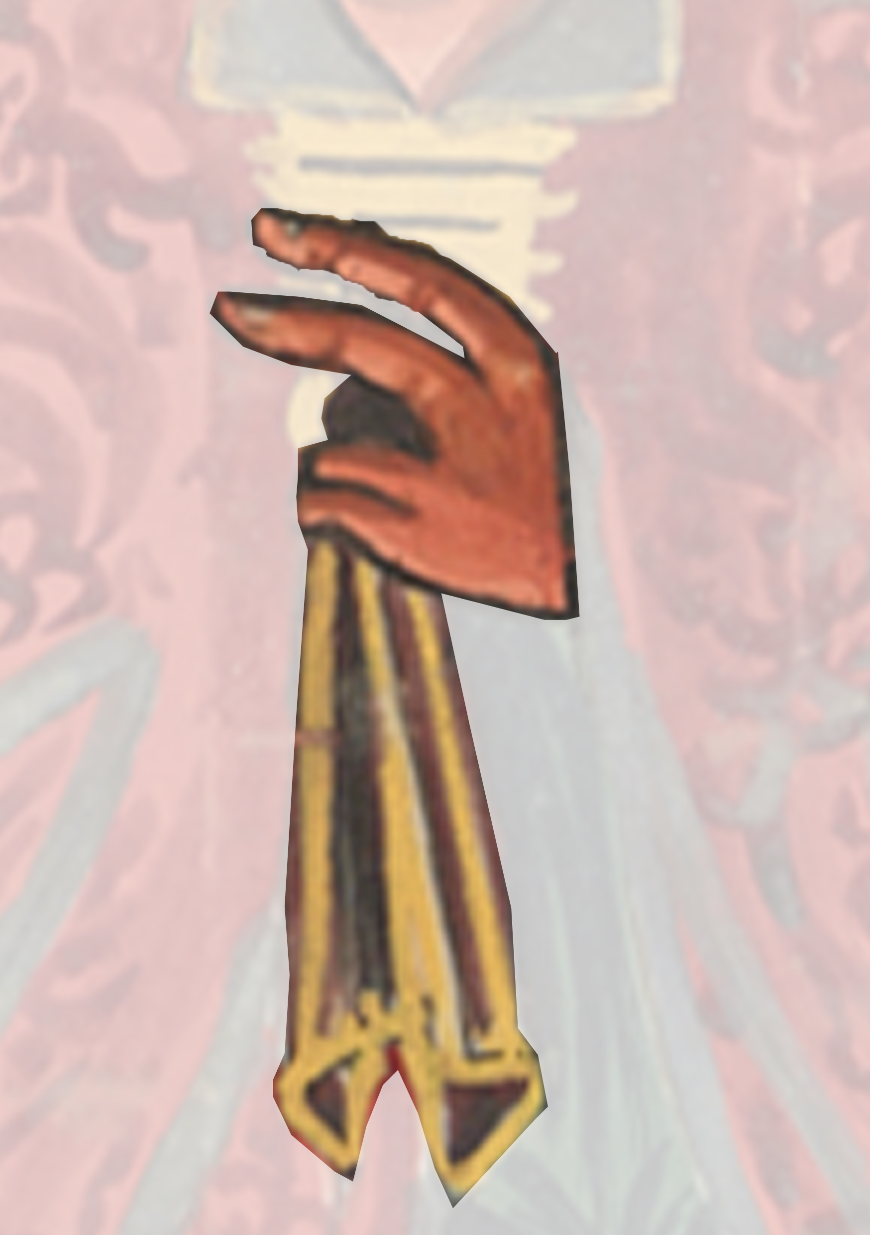 Hand Holding A Piece Of Paper With A Red Background