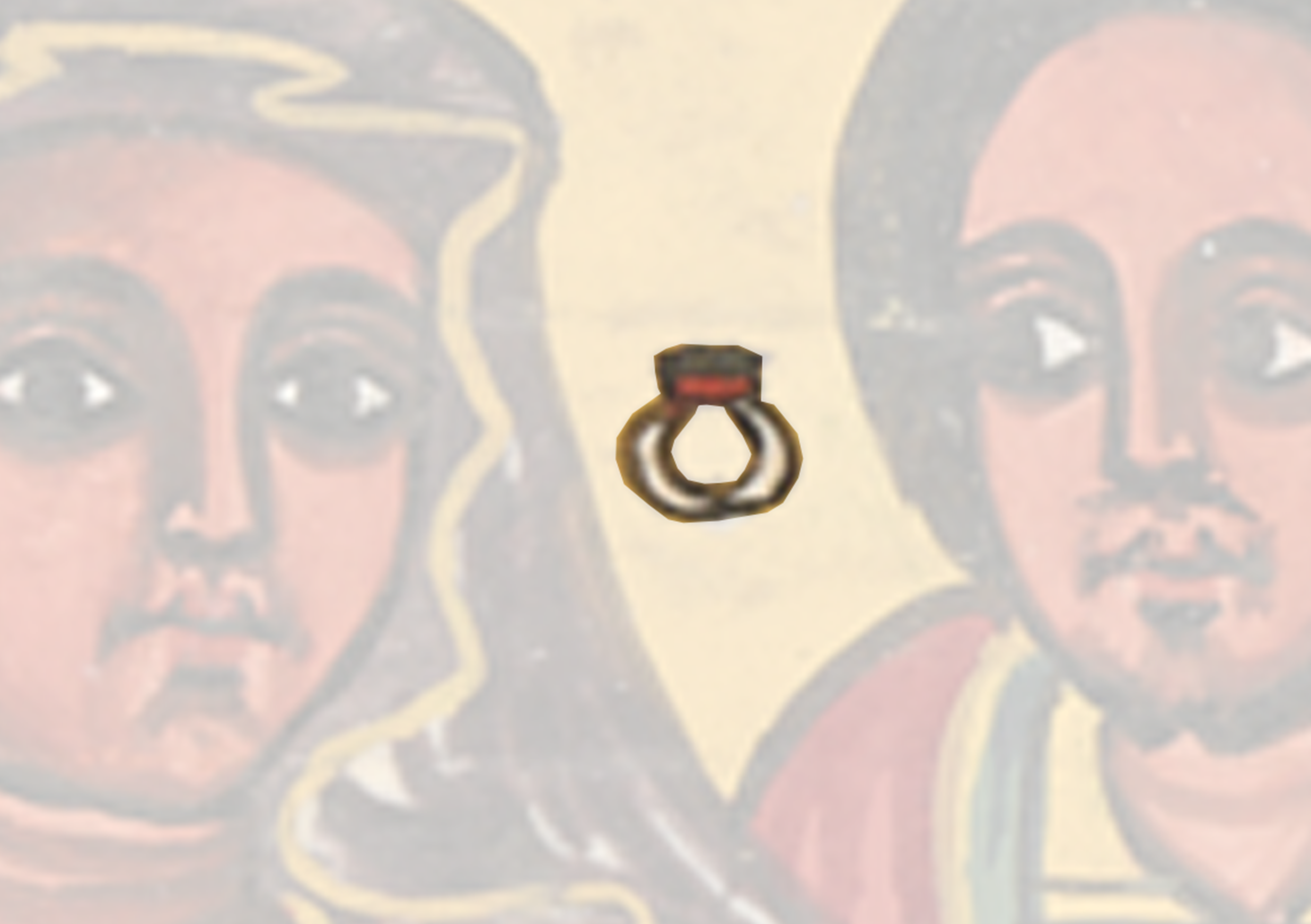 Painting Of Two People With A Ring