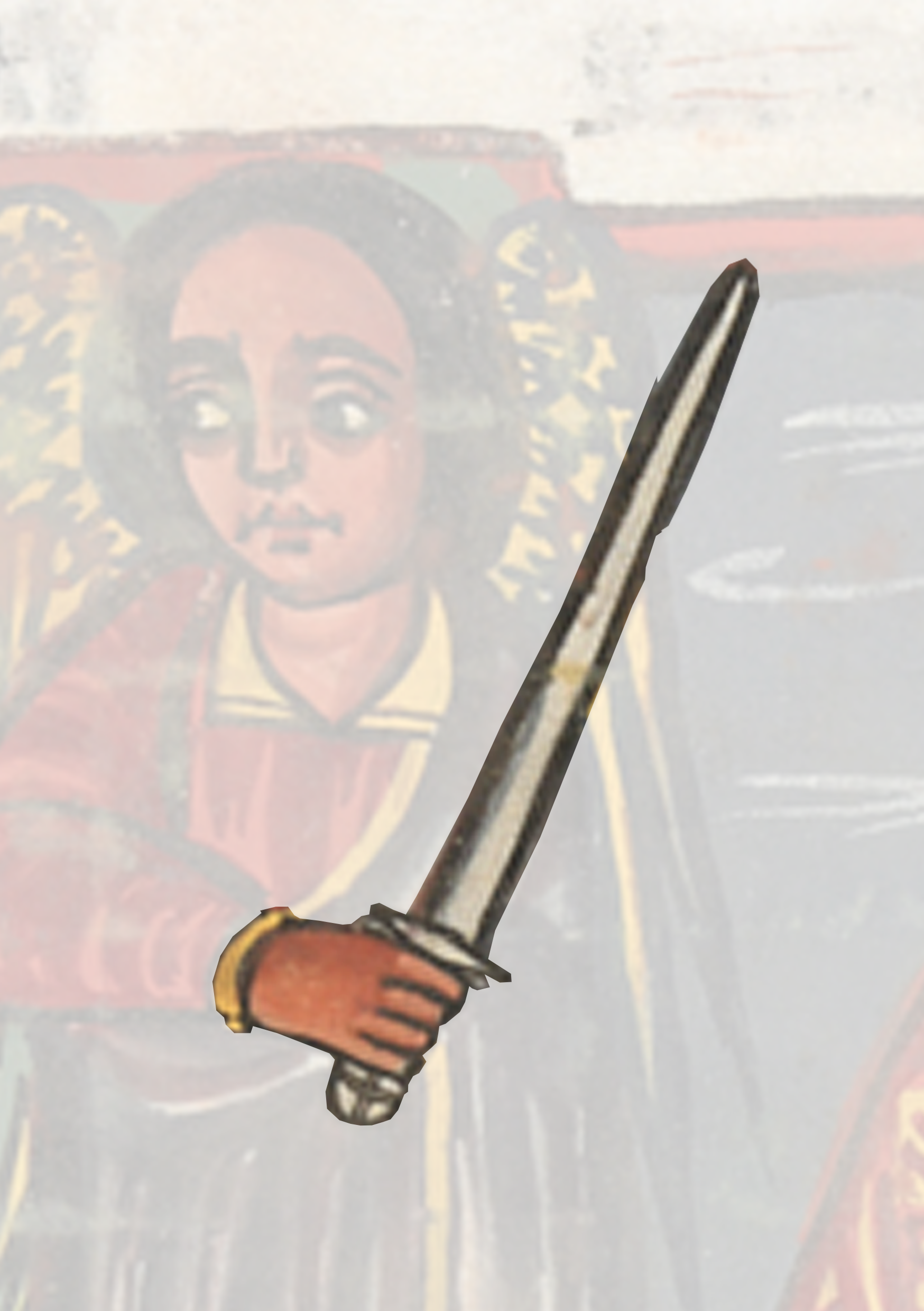 Painting Of A Woman Holding A Sword