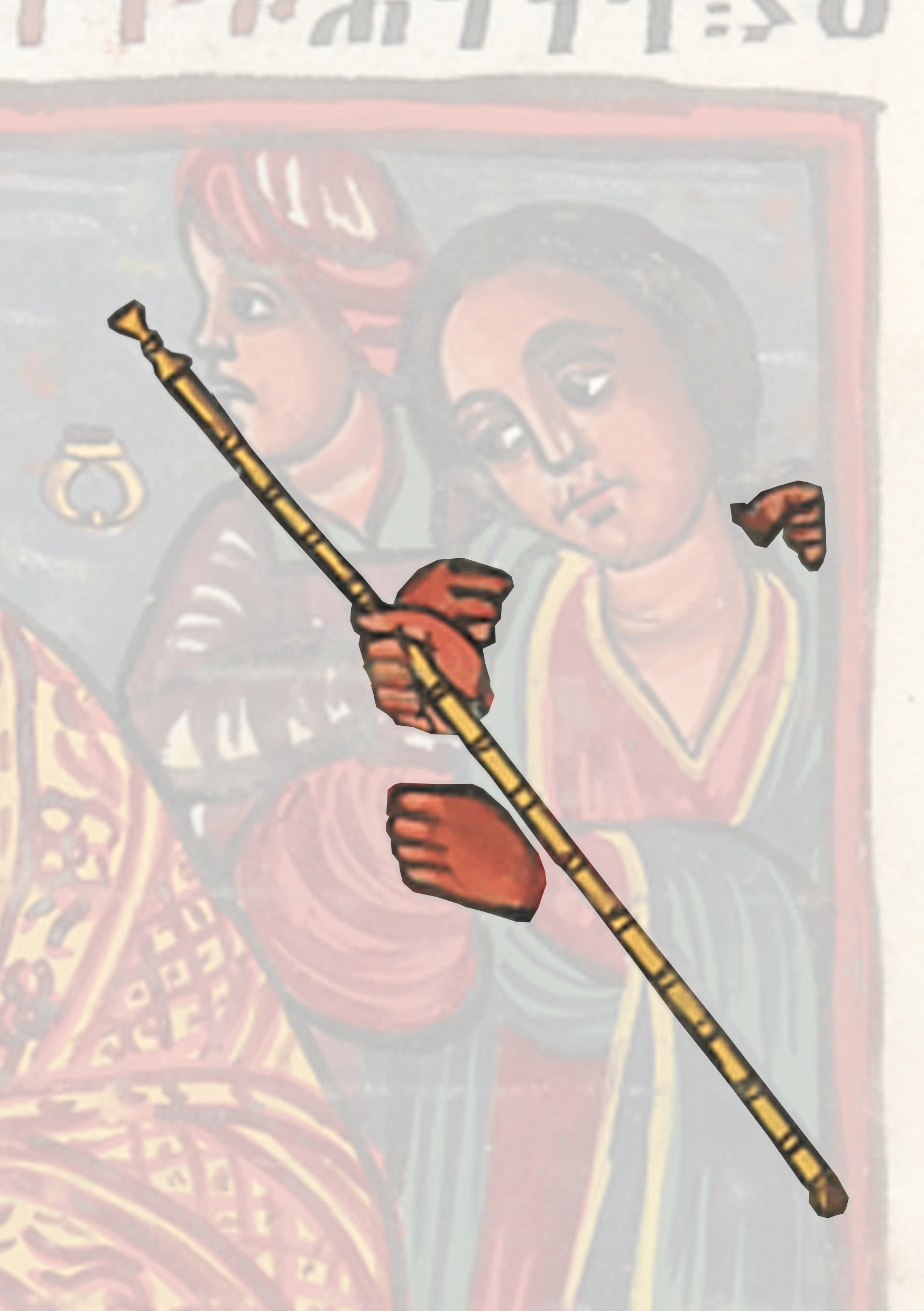 Painting Of A Woman Holding A Stick