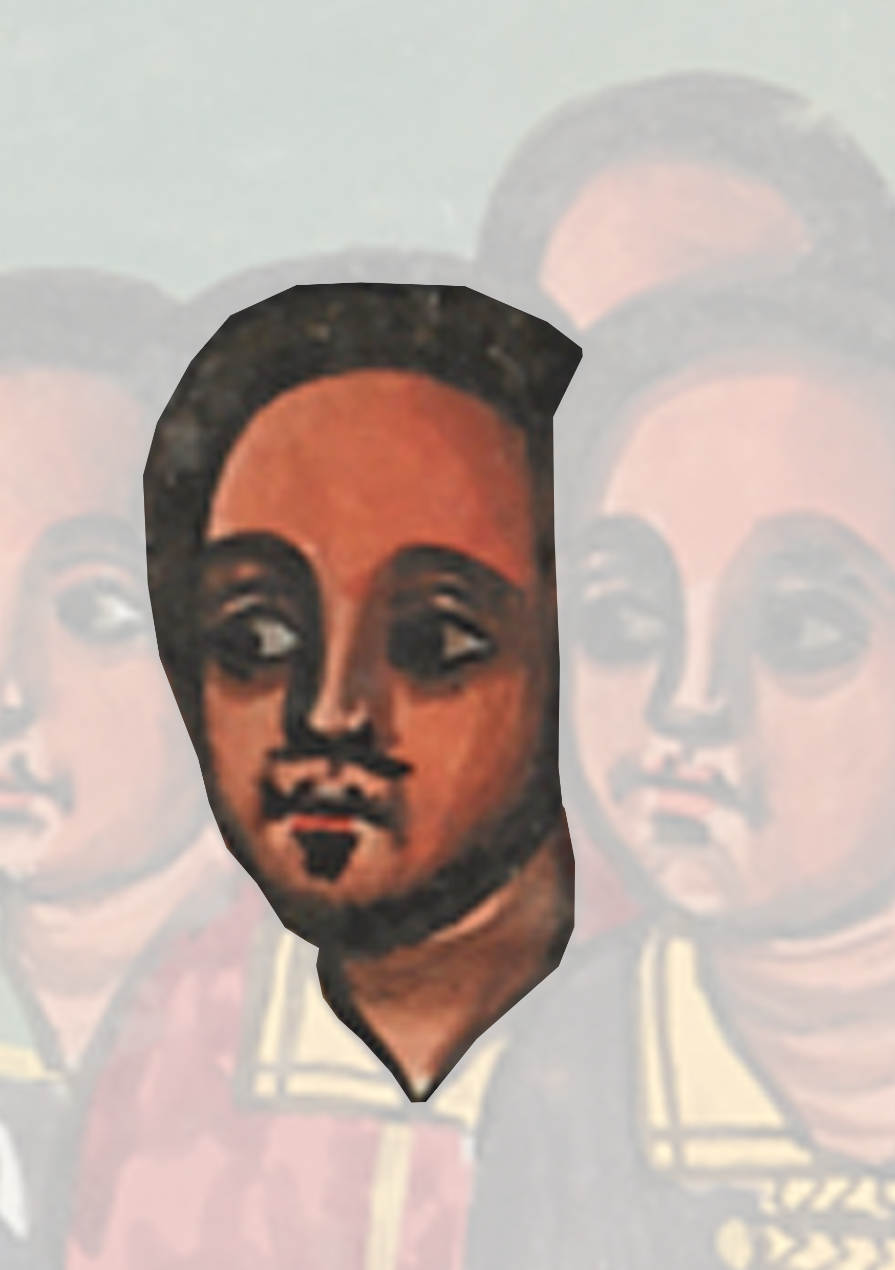 Painting Of Three People With One Man S Face