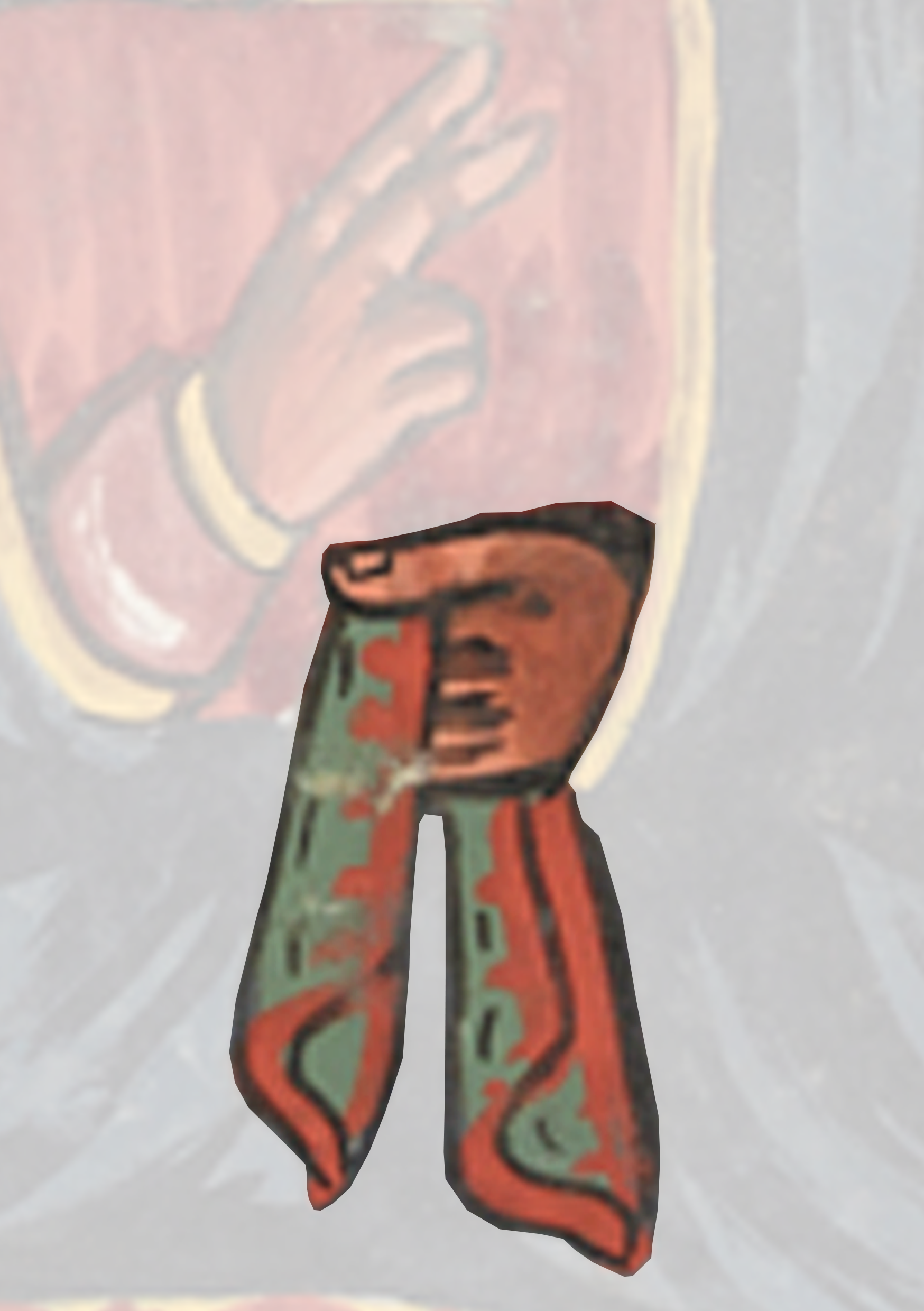 Painting Of A Person With A Red Tie