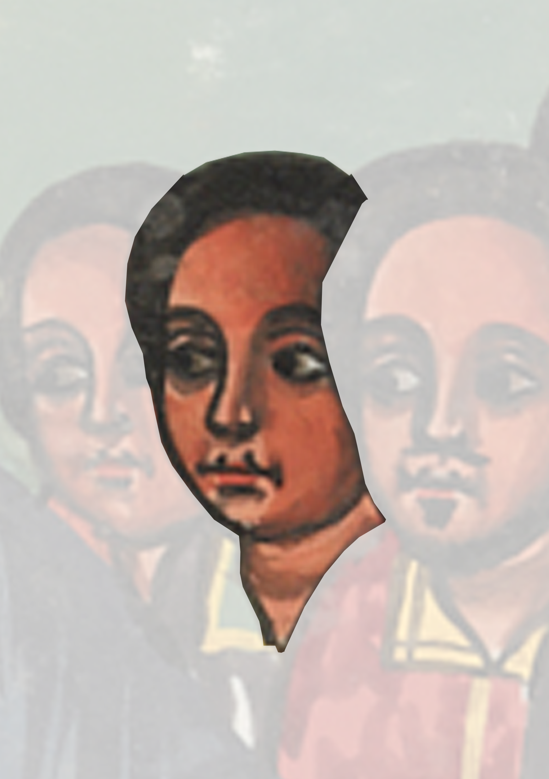 Painting Of Three People With One Person In The Middle