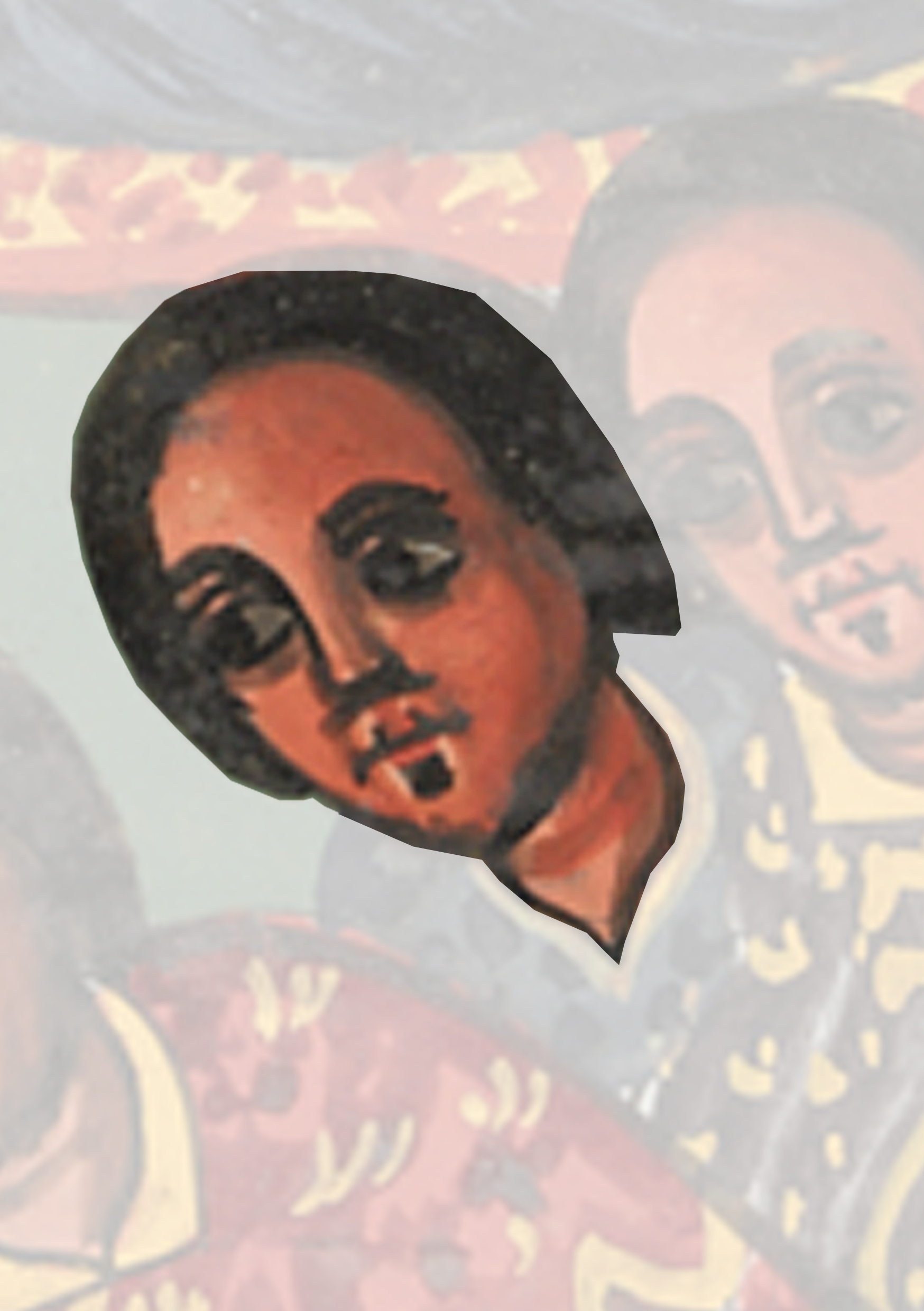 Painting Of A Woman With A Man In The Background