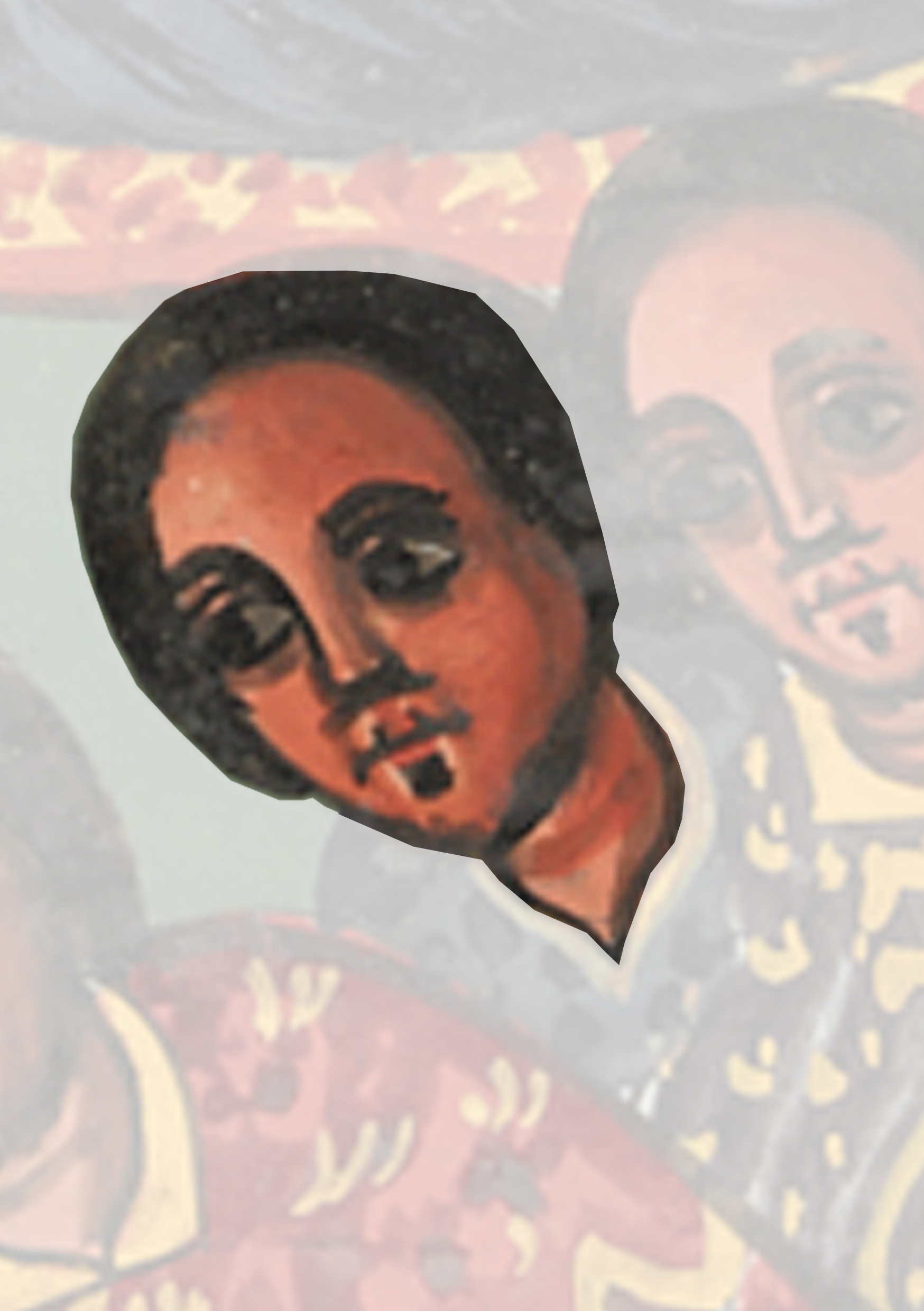 Painting Of A Woman With A Man In The Background