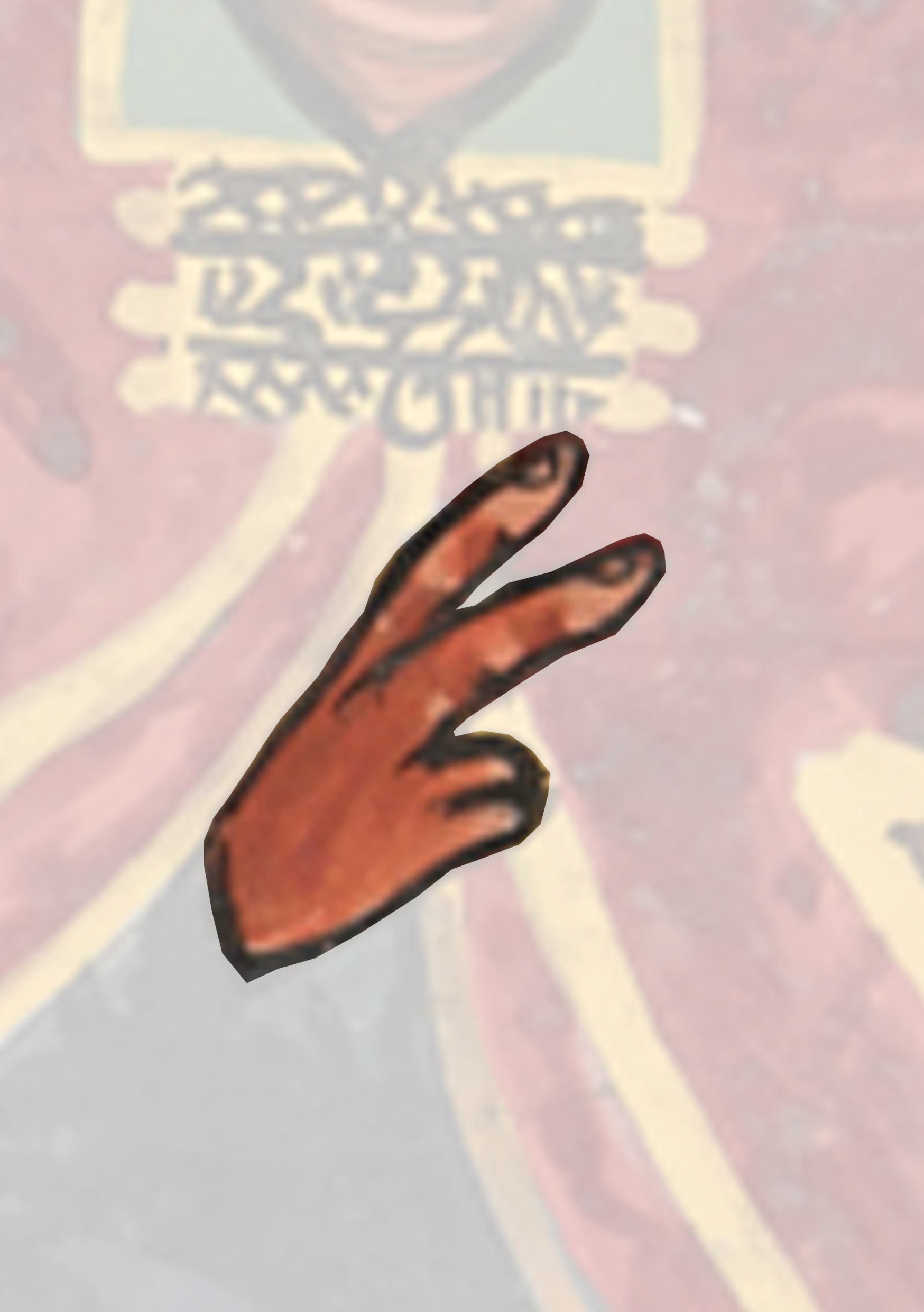 Hand Is Shown In The Middle Of A Painting