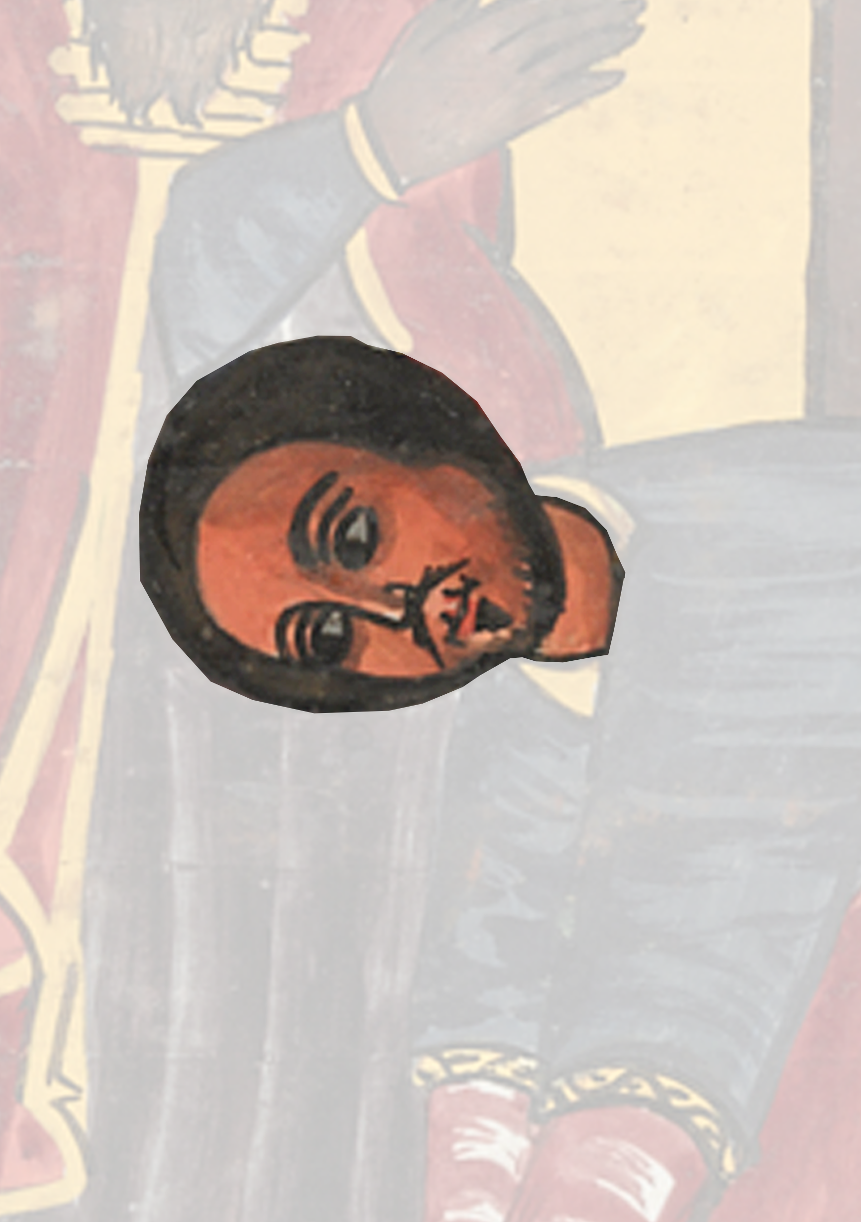 Painting Of A Man With A Hat And A Red Coat