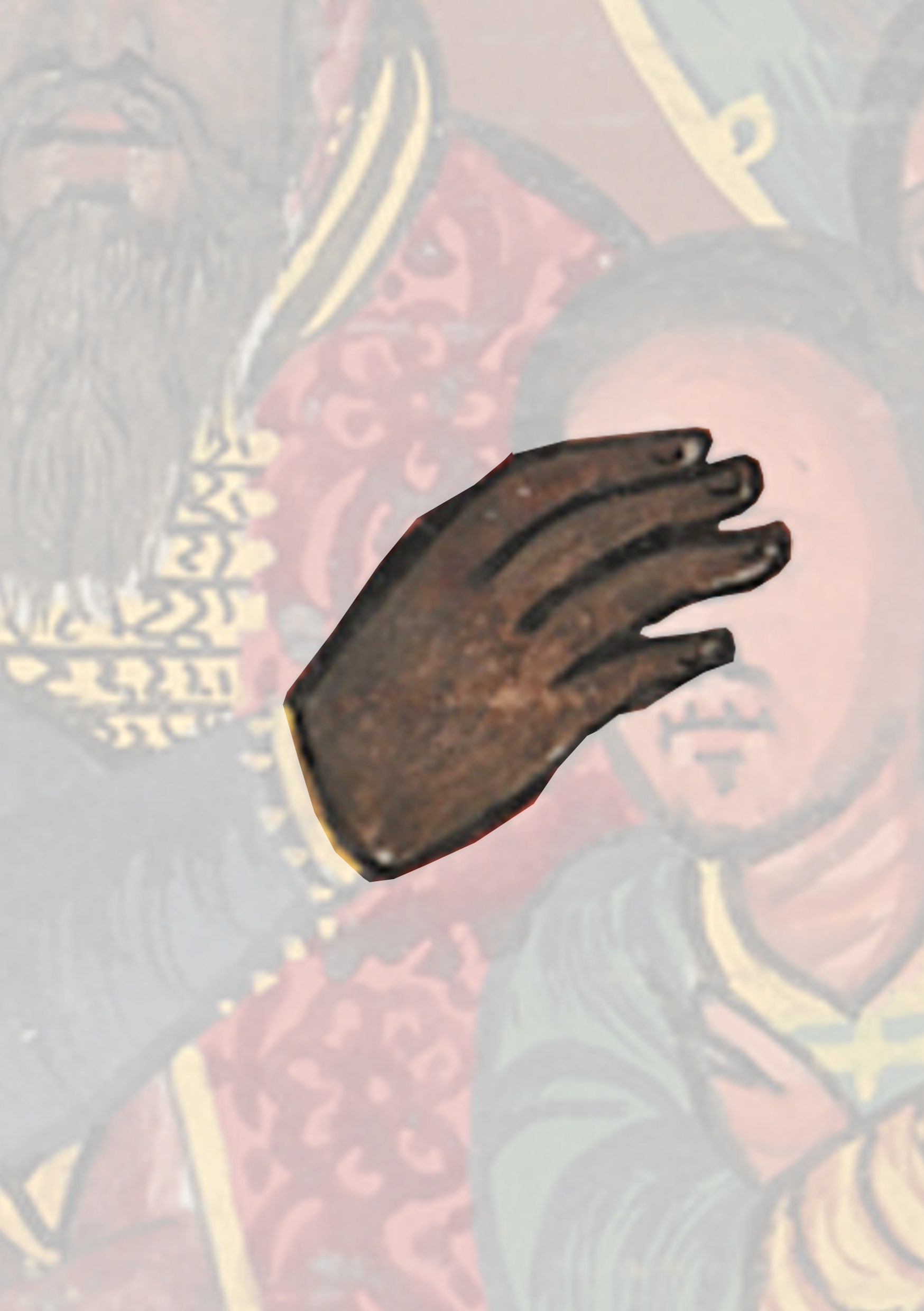 Painting Of A Man With A Beard And A Hand