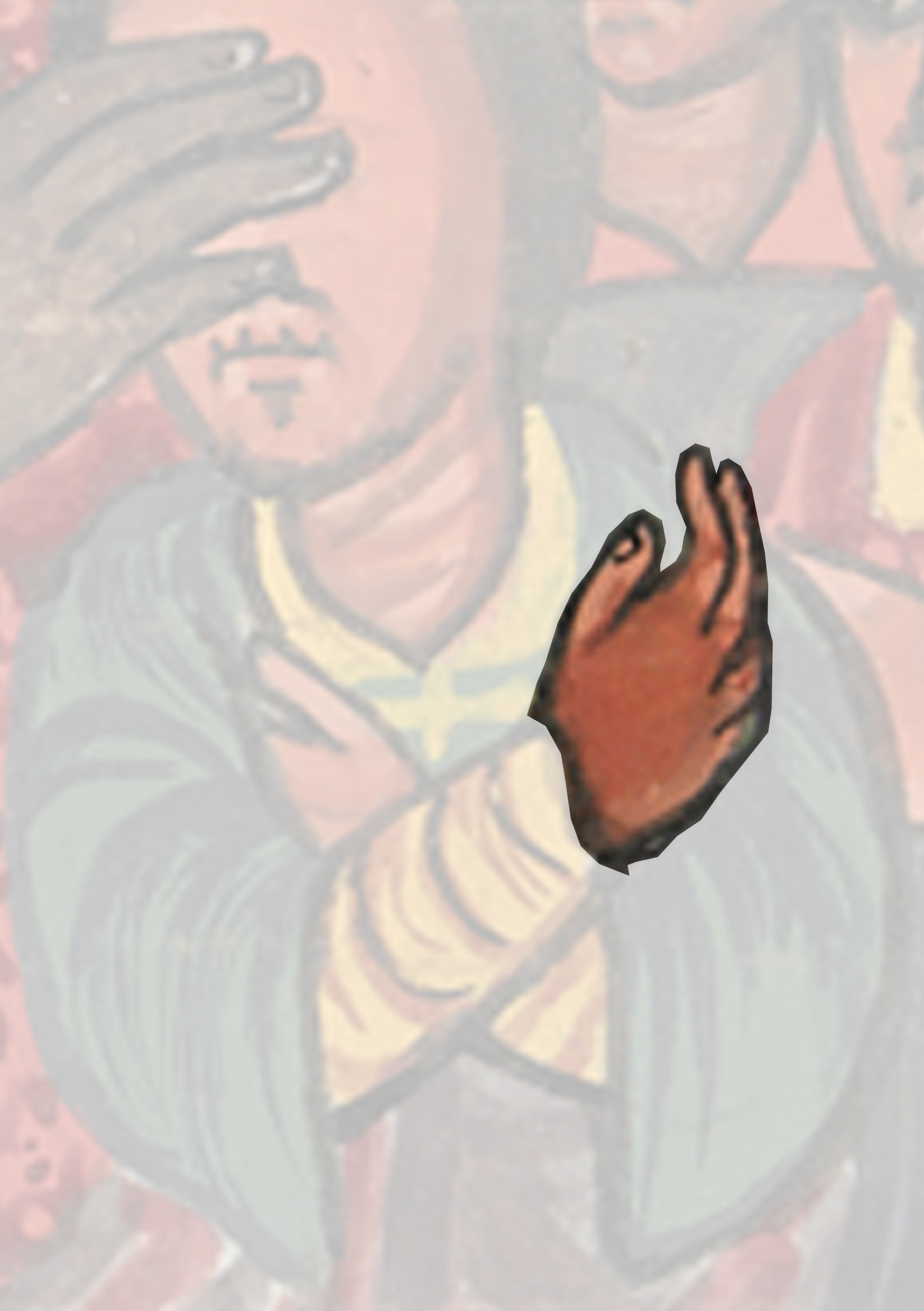 Painting Of A Person With A Hand Up