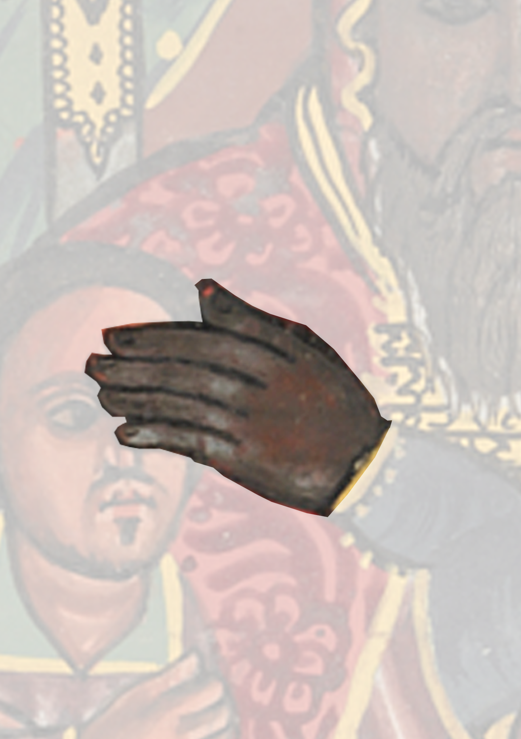Painting Of A Man With A Beard And A Hand