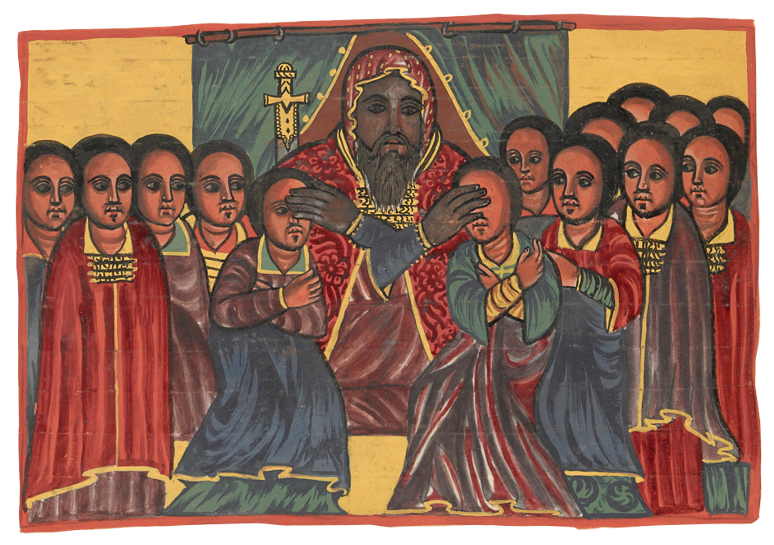 Painting Of A Man With A Group Of People