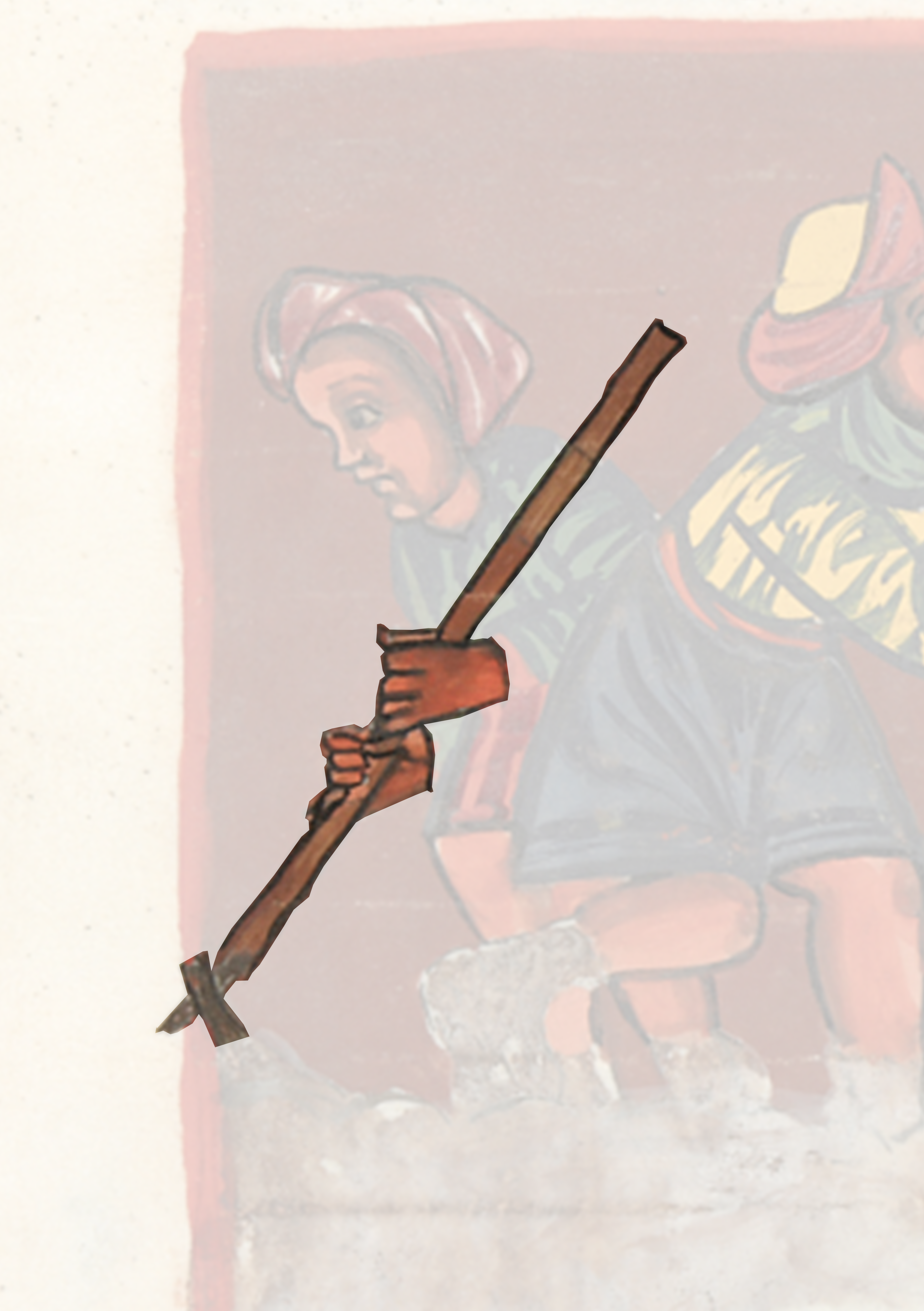 Painting Of A Man Holding A Stick