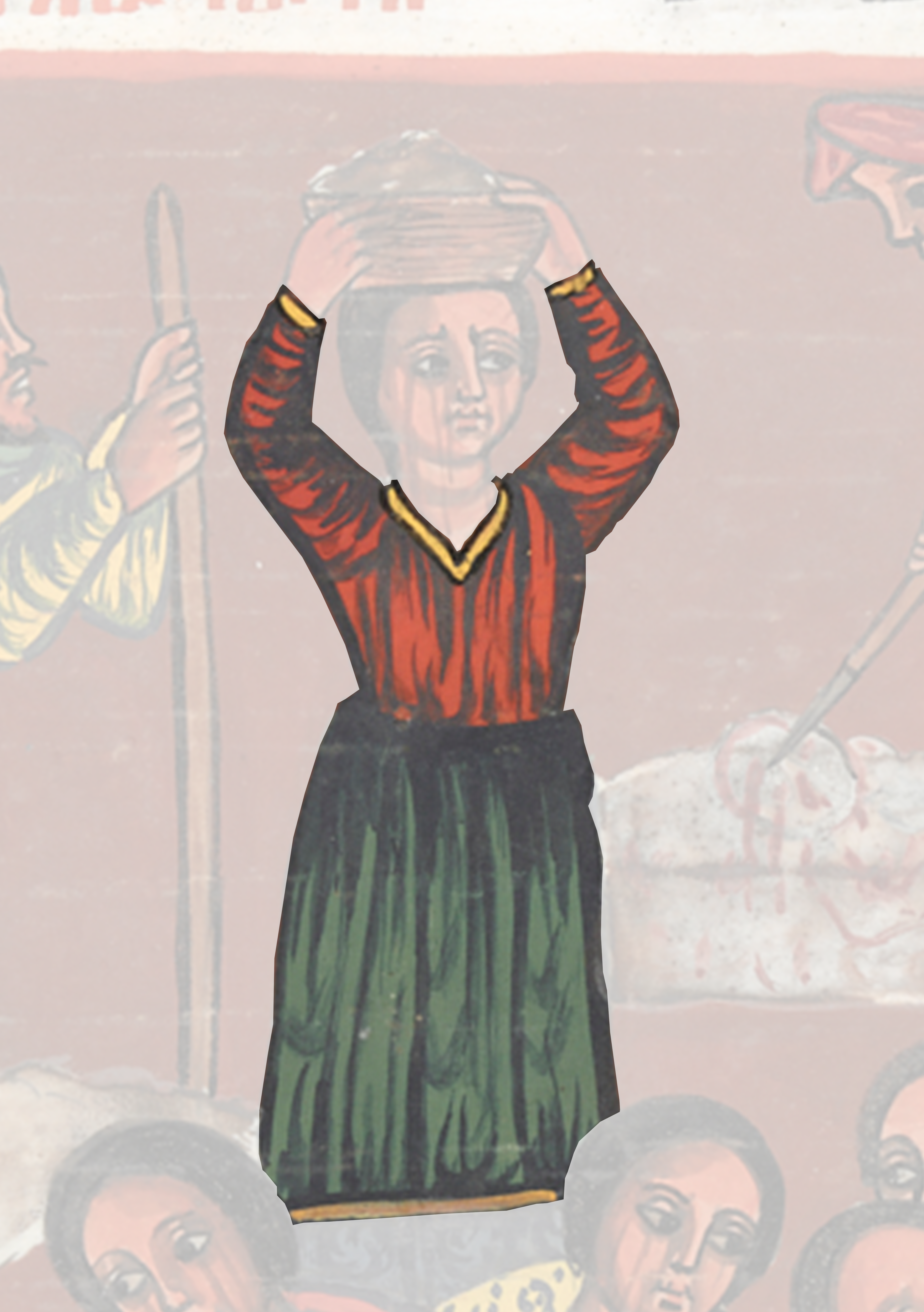 Painting Of A Woman Holding A Flag
