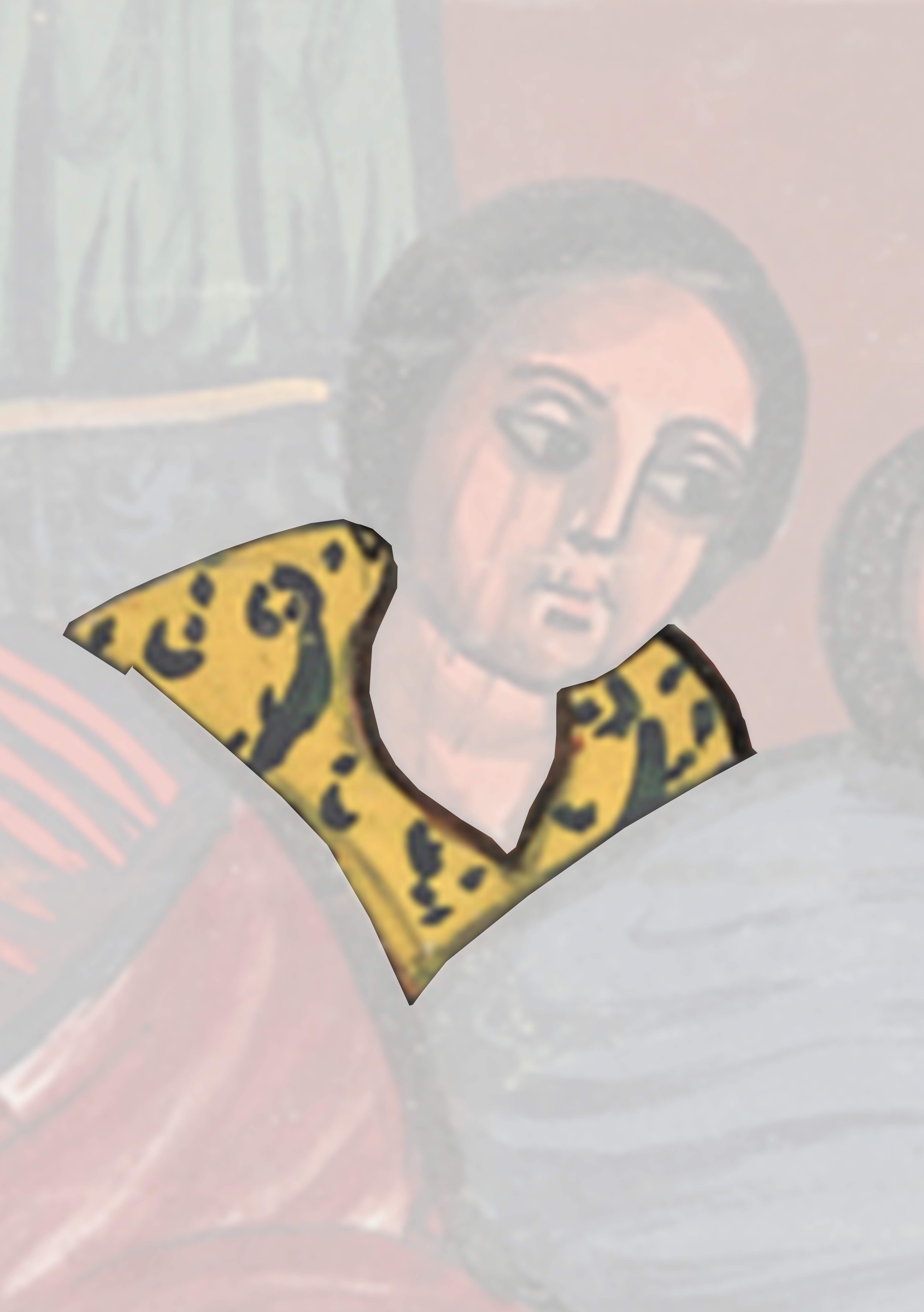 Painting Of A Woman With A Leopard Print On Her Neck
