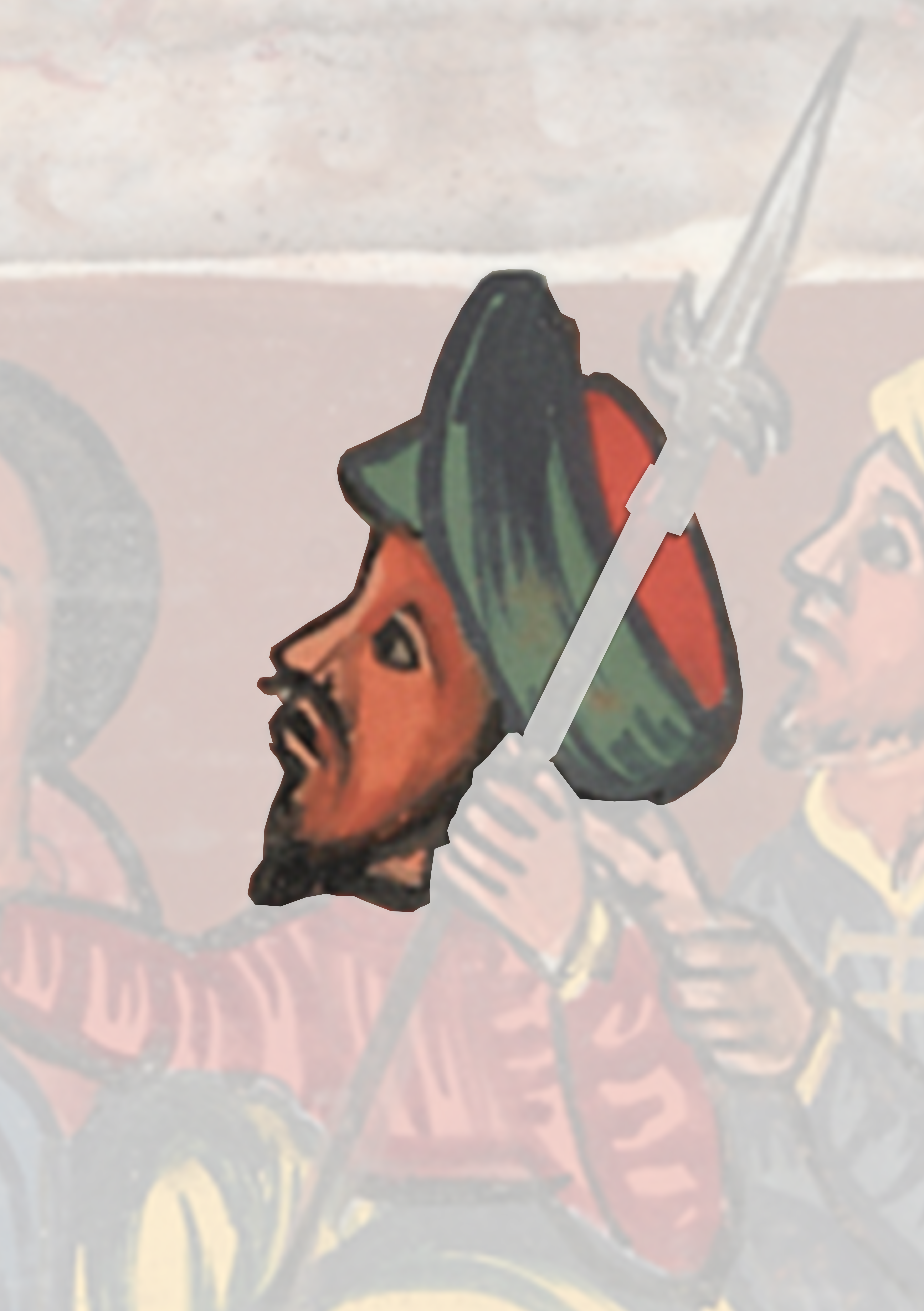 Painting Of A Man With A Knife In His Hand