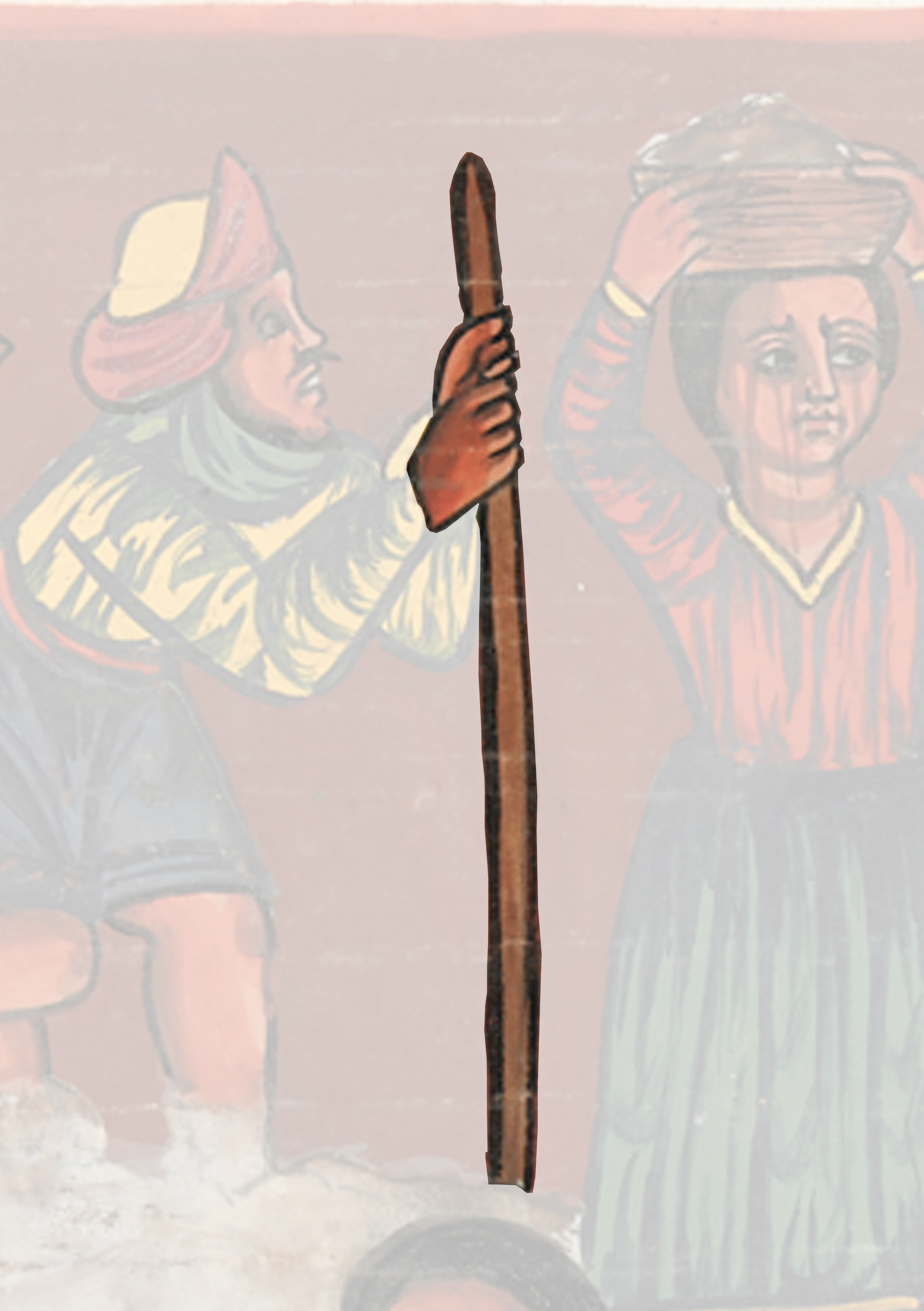 Painting Of A Man Holding A Stick