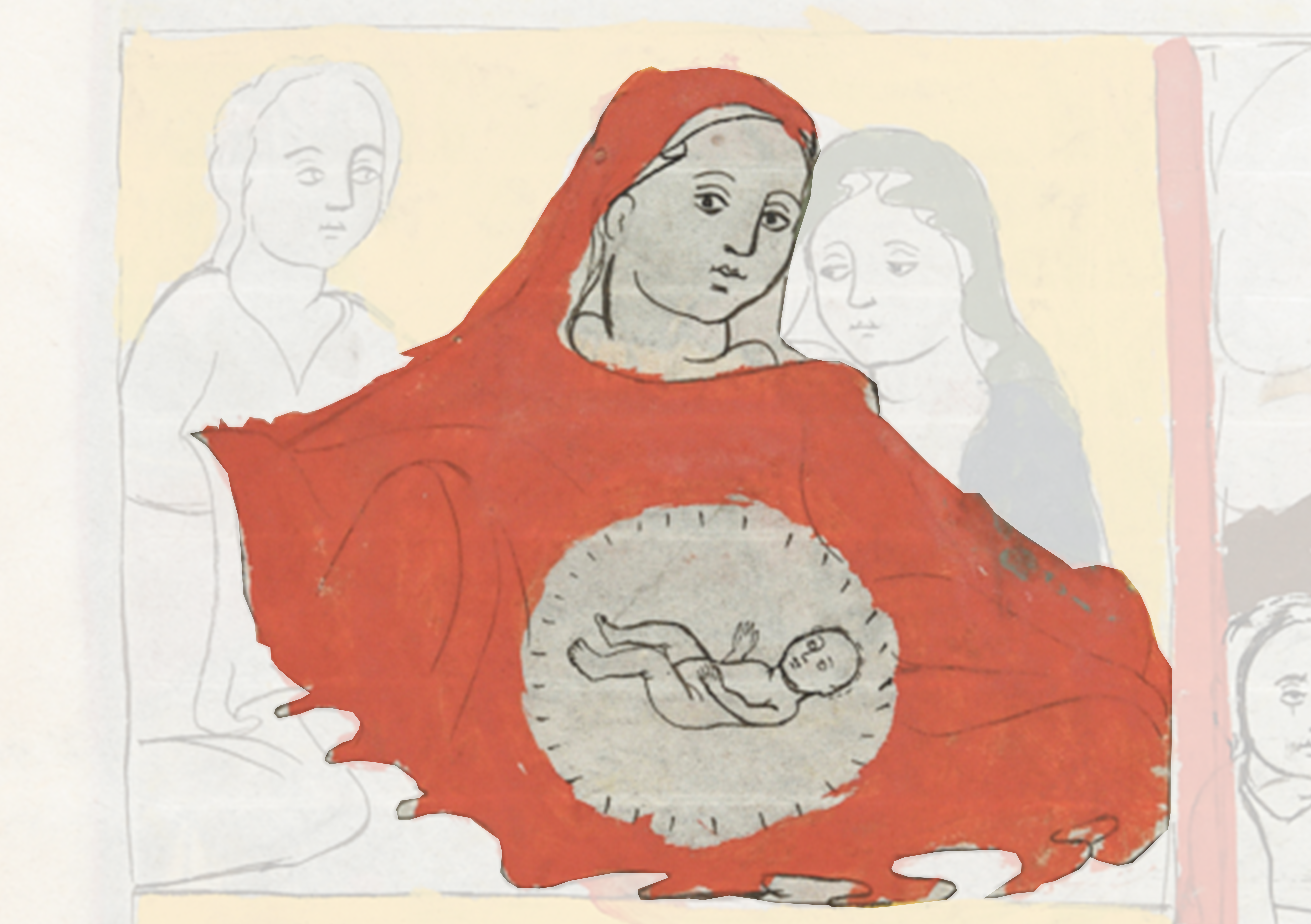 Drawing Of A Woman Holding A Baby