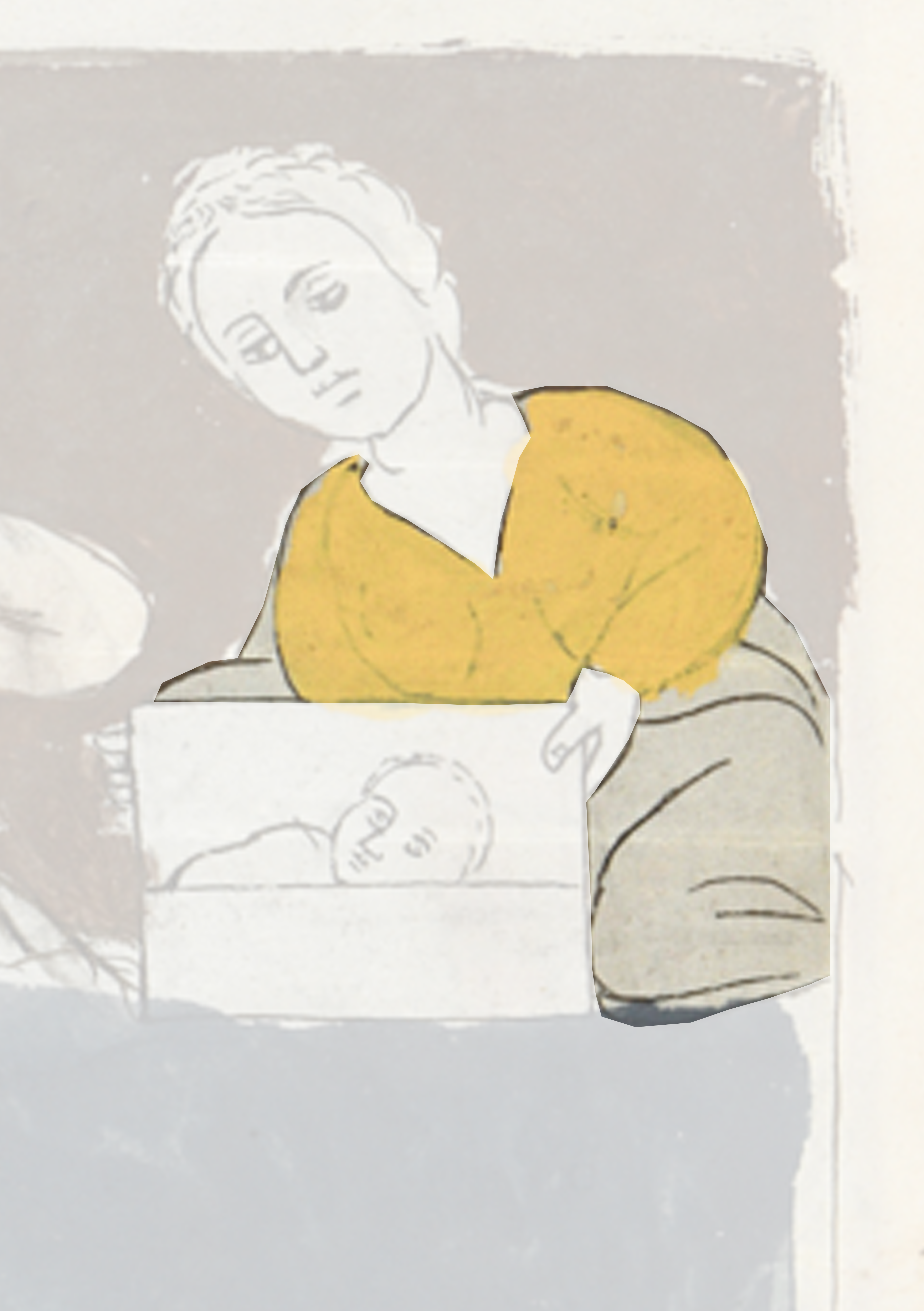 Drawing Of A Woman Sitting On A Bed