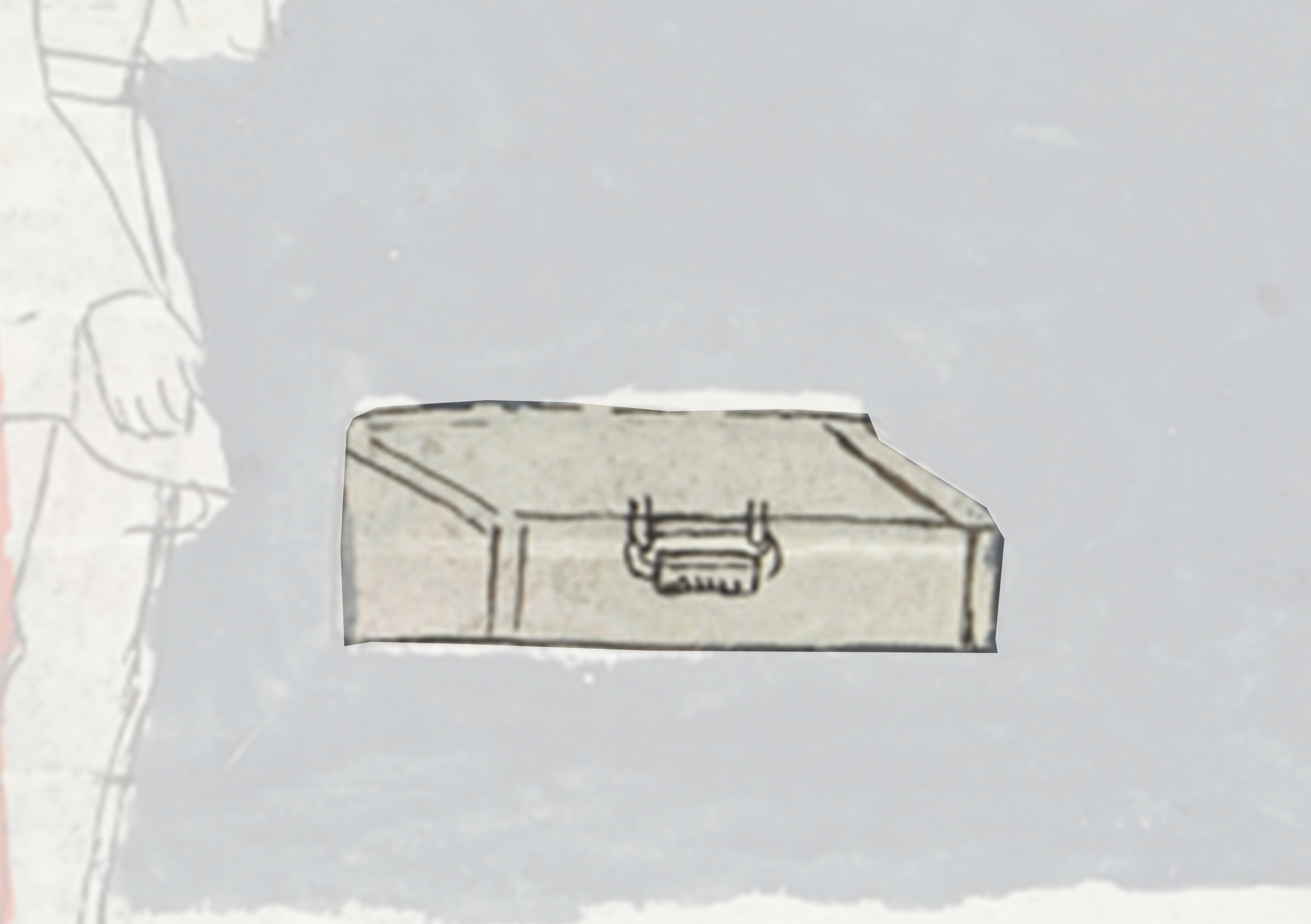 Drawing Of A Man With A Box On His Head