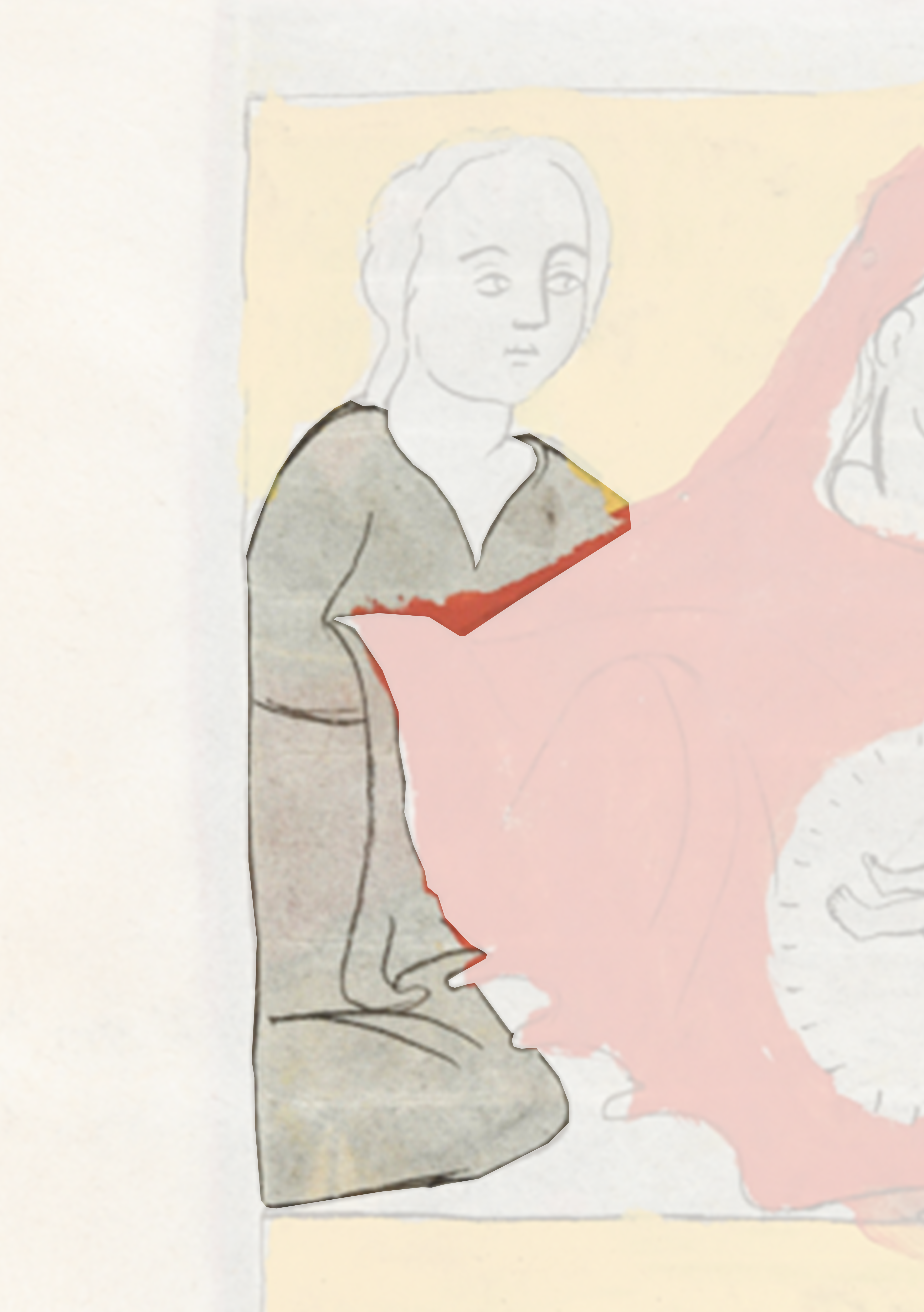 Drawing Of A Woman Sitting On A Couch
